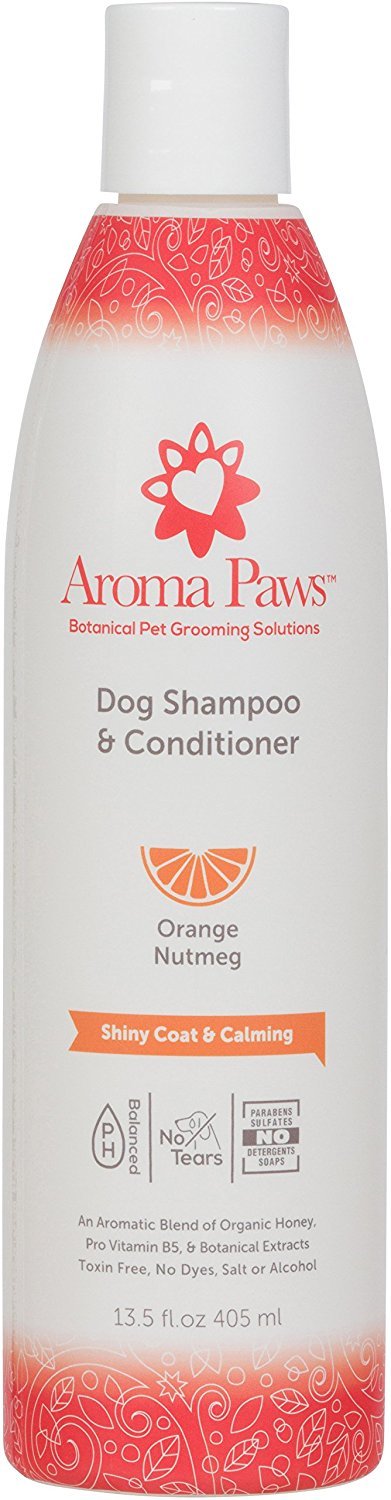 Aromatic Tearless Dog Shampoo & Conditioner - Moisturizing Anti-Itch Formula for Dogs & Puppies - Gentle Cleansing & Grooming with Orange Nutmeg Scent - 13.5 oz | Perfect for Bath Time & Skin Care Routine