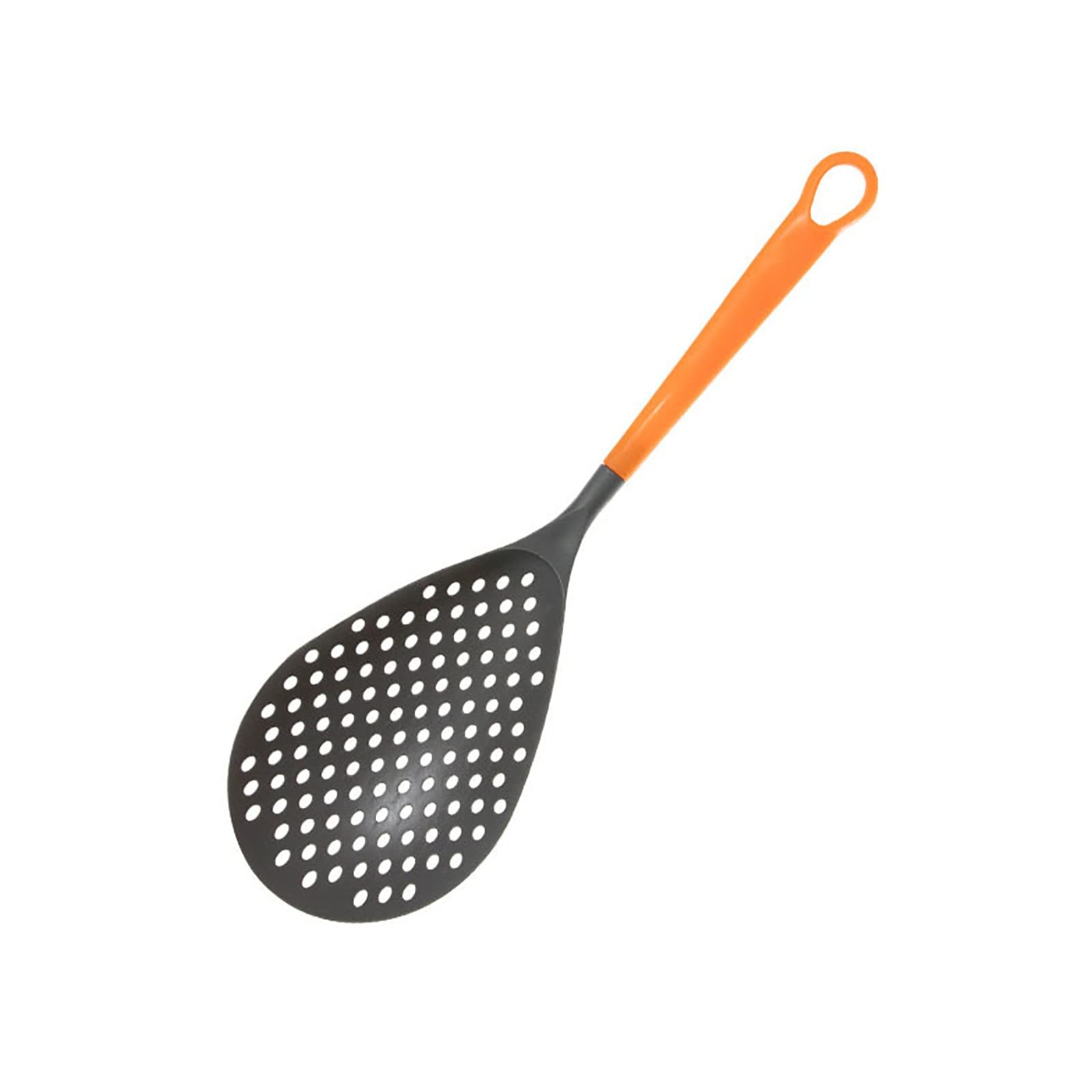 Multifunctional Kitchen Slotted Spoon with Strainer - Durable Food Scoop & Filter for Cooking, Baking, and Serving - Ergonomic Handle for Easy Use - Perfect for Pasta, Salad, and Soup (Orange, One Size)