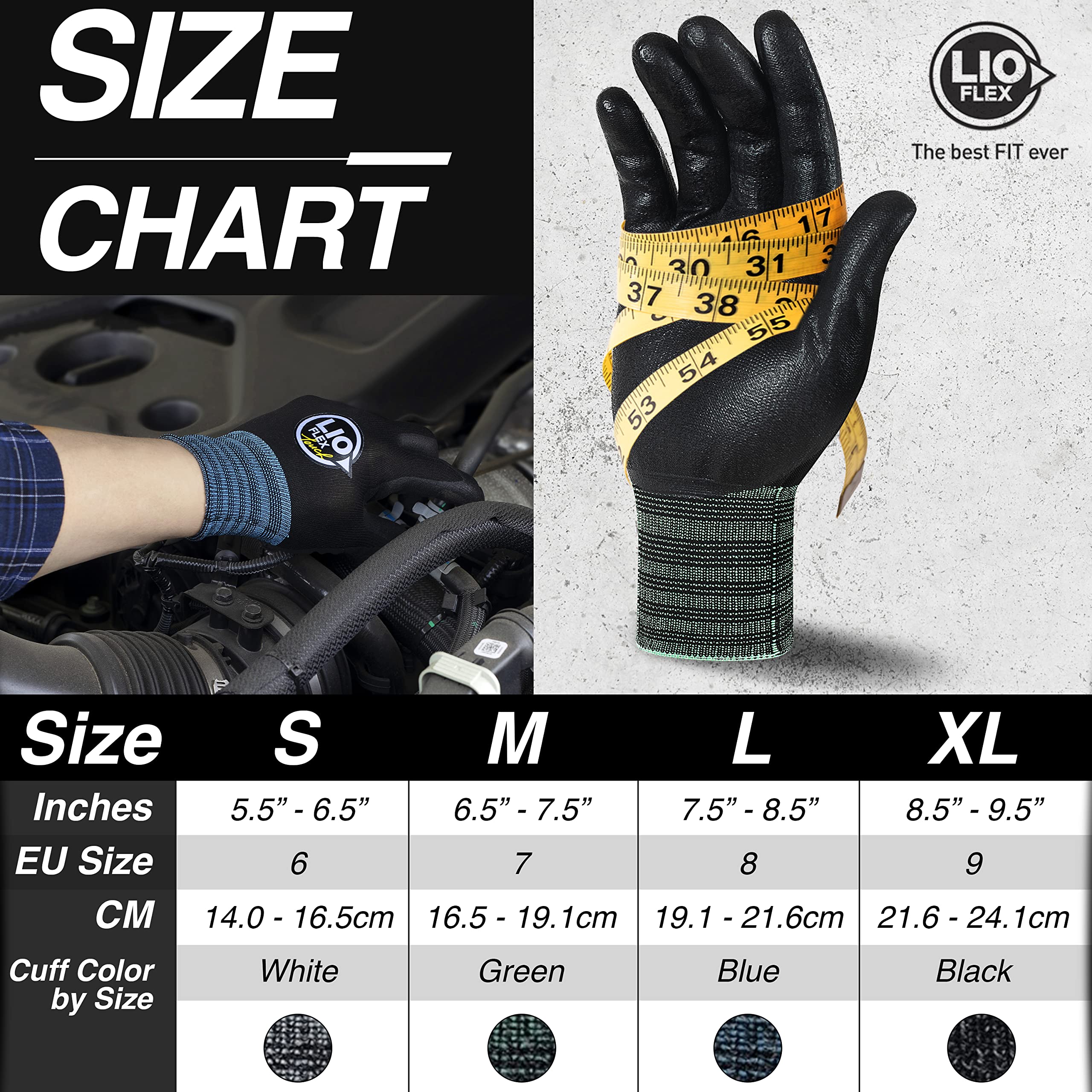 Nitrile Foam Work Gloves - Lightweight, Breathable & Touchscreen for Warehouse, DIY & Delivery