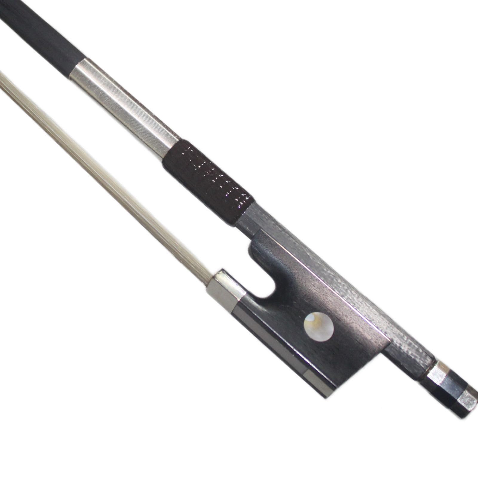 Premium Carbon Fiber 4/4 Violin Bow - Full Size with Ebony Frog & Natural Horsehair - Professional Grade for Violinists, Fiddlers, Teachers & Students - Perfect for Performances, Practice & Orchestral Playing
