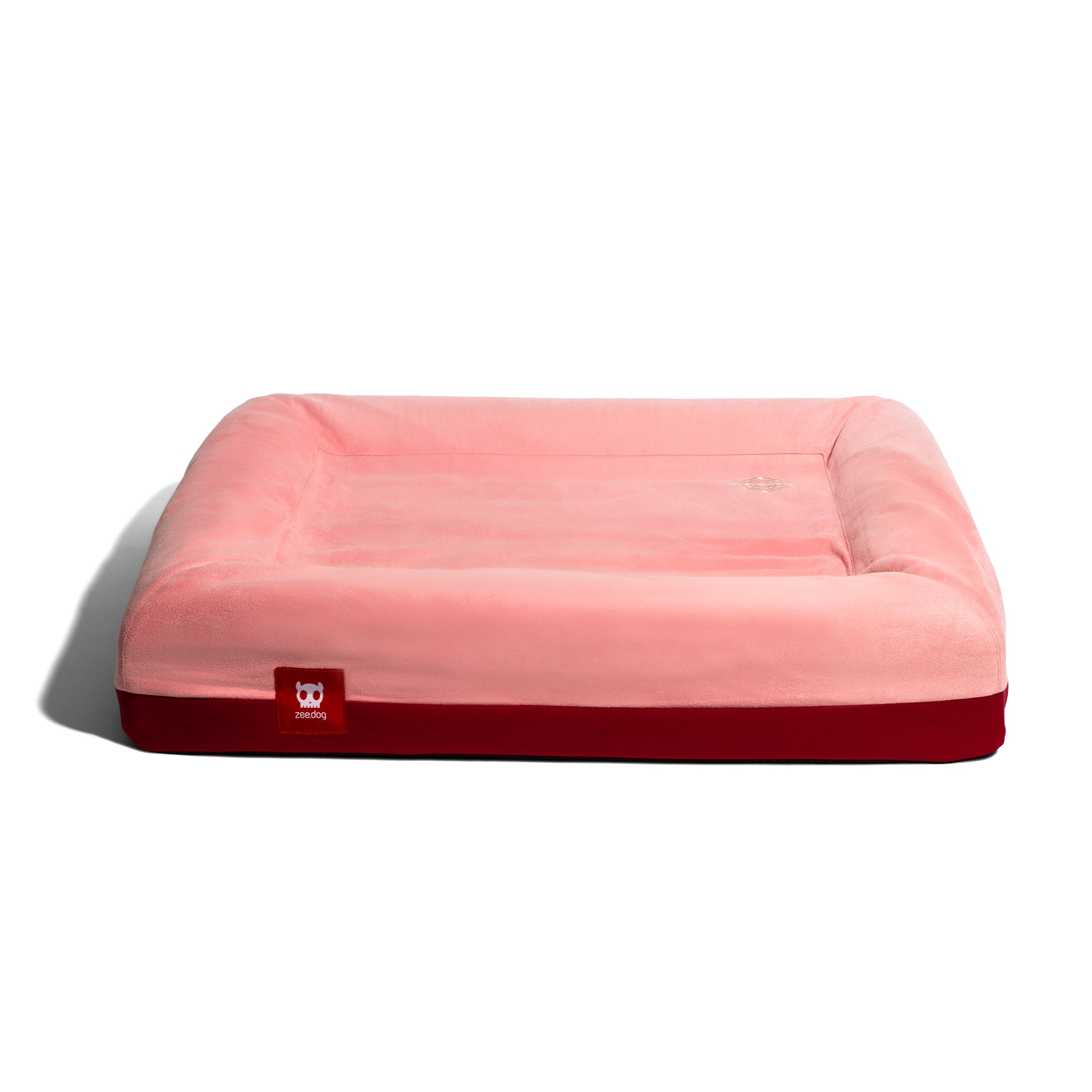 Orthopedic Dog Bed Zee.Bed Najima for Joint Support – Pink & Red | Zee.Dog – Perfect for Senior Dogs & Pets with Arthritis – Cozy Sleeping Solution for Home & Travel
