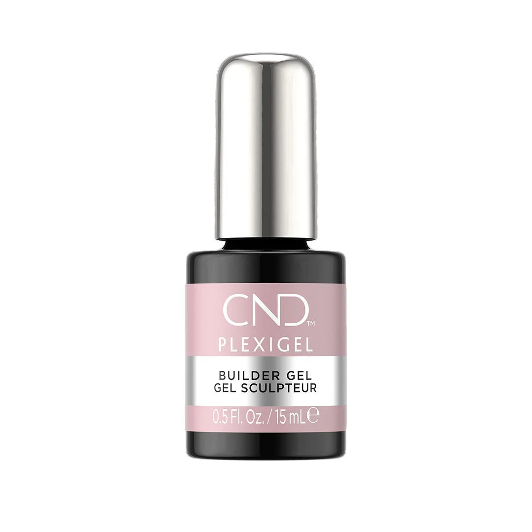 CND Enhancements Plexigel Builder Clearly Pink 0.5 fl oz - Professional Nail Builder Gel for Strong & Natural-Looking Nail Extensions - Perfect for Salon & Home Manicures