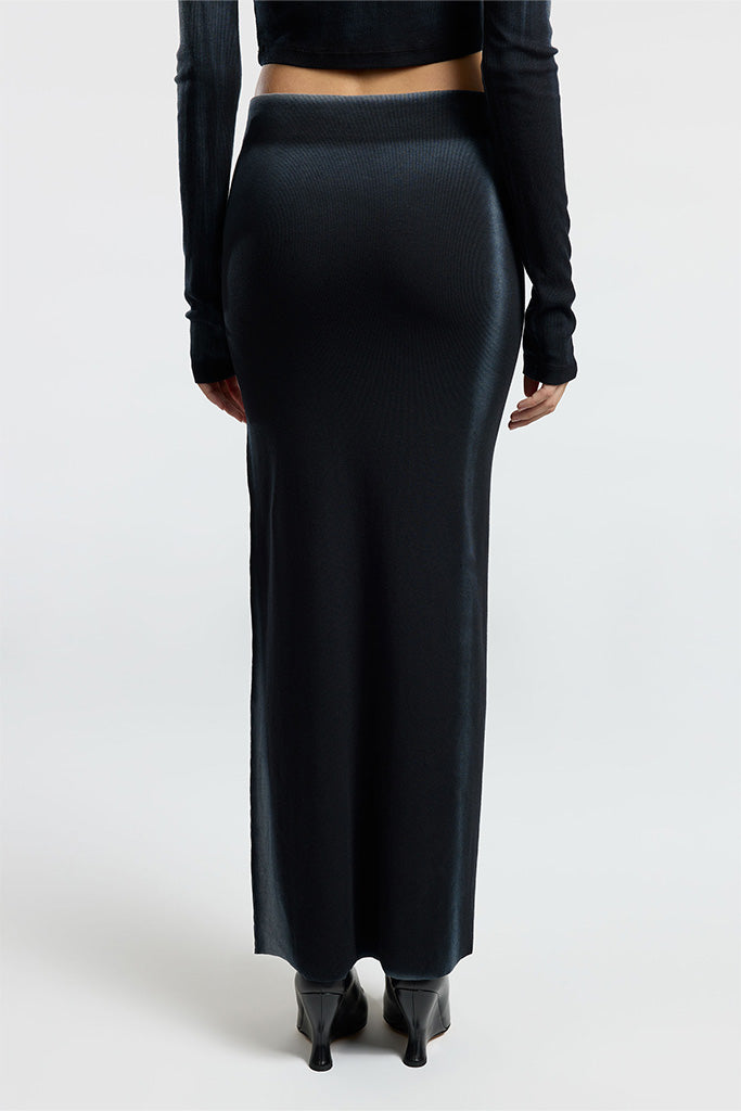 COTTON CITIZEN Verona Maxi Skirt - Women's Flowy Long Black Maxi Skirt with Side Slit | Perfect for Summer, Beach, Vacations & Boho Fashion