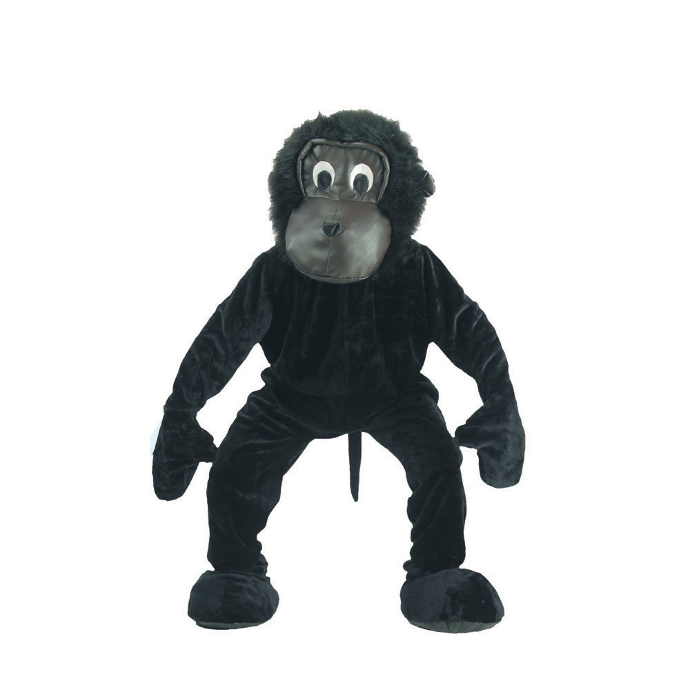 Scary Gorilla Mascot Costume Set for Halloween & Cosplay - Realistic Full-Body Outfit with Mask & Gloves for Adults - Perfect for Parties, Haunted Houses & Themed Events