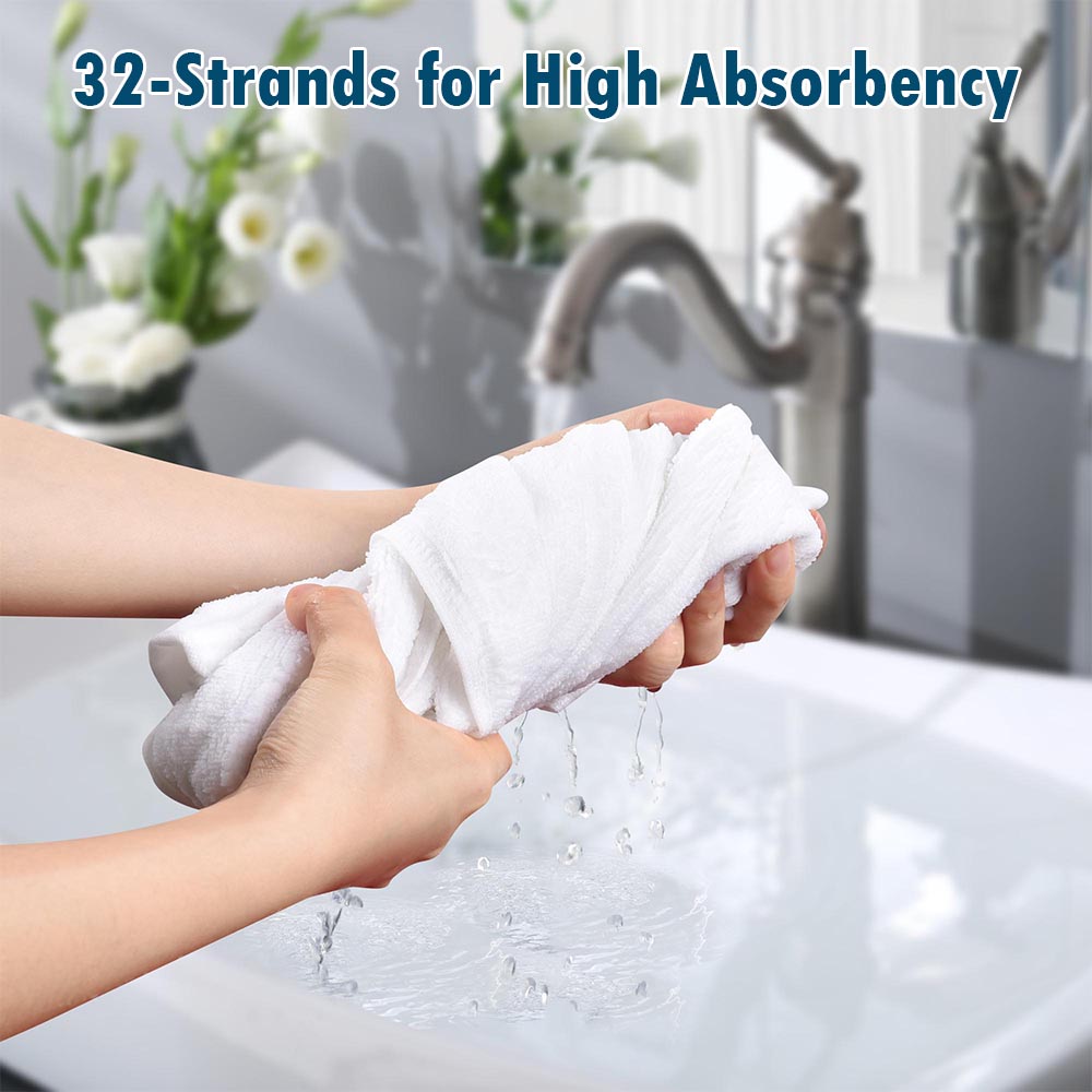 Premium 6-Piece Bathtub Towel Set - Soft White Hotel-Style Bath, Hand & Face Towels for Spa, Luxury Bathroom & Guest Use