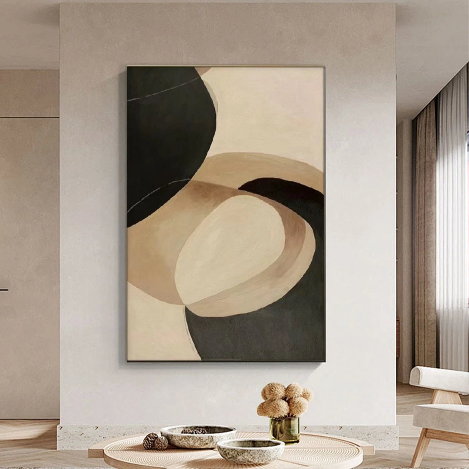 Abstract Tranquility Art Painting #WS265 - Modern Wall Decor for Living Room, Bedroom & Office - Handmade Canvas Artwork for Home & Office Decor