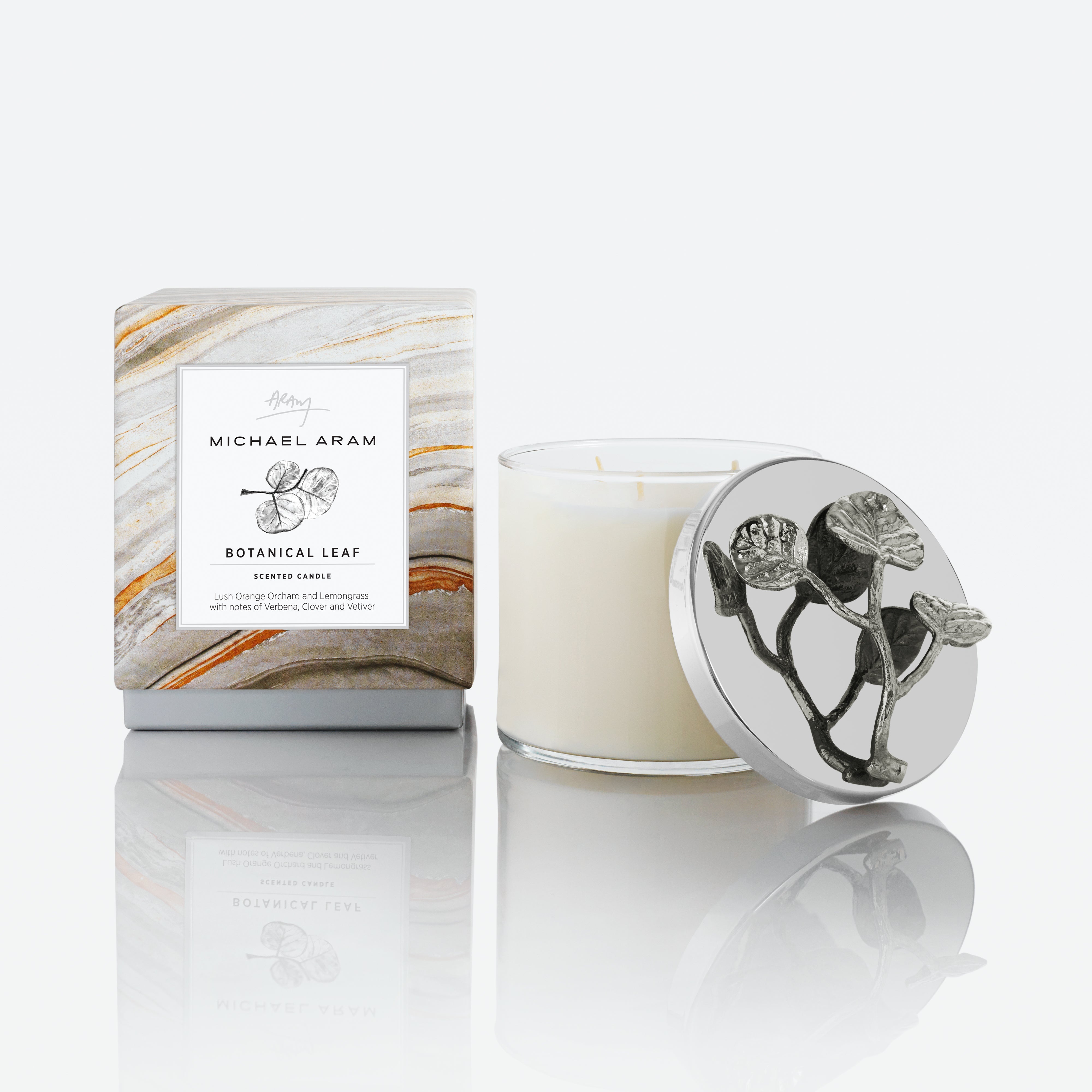 Botanical Leaf Scented Soy Candle - Natural Aromatherapy for Relaxation & Home Decor | Perfect for Bedroom, Bathroom & Living Room