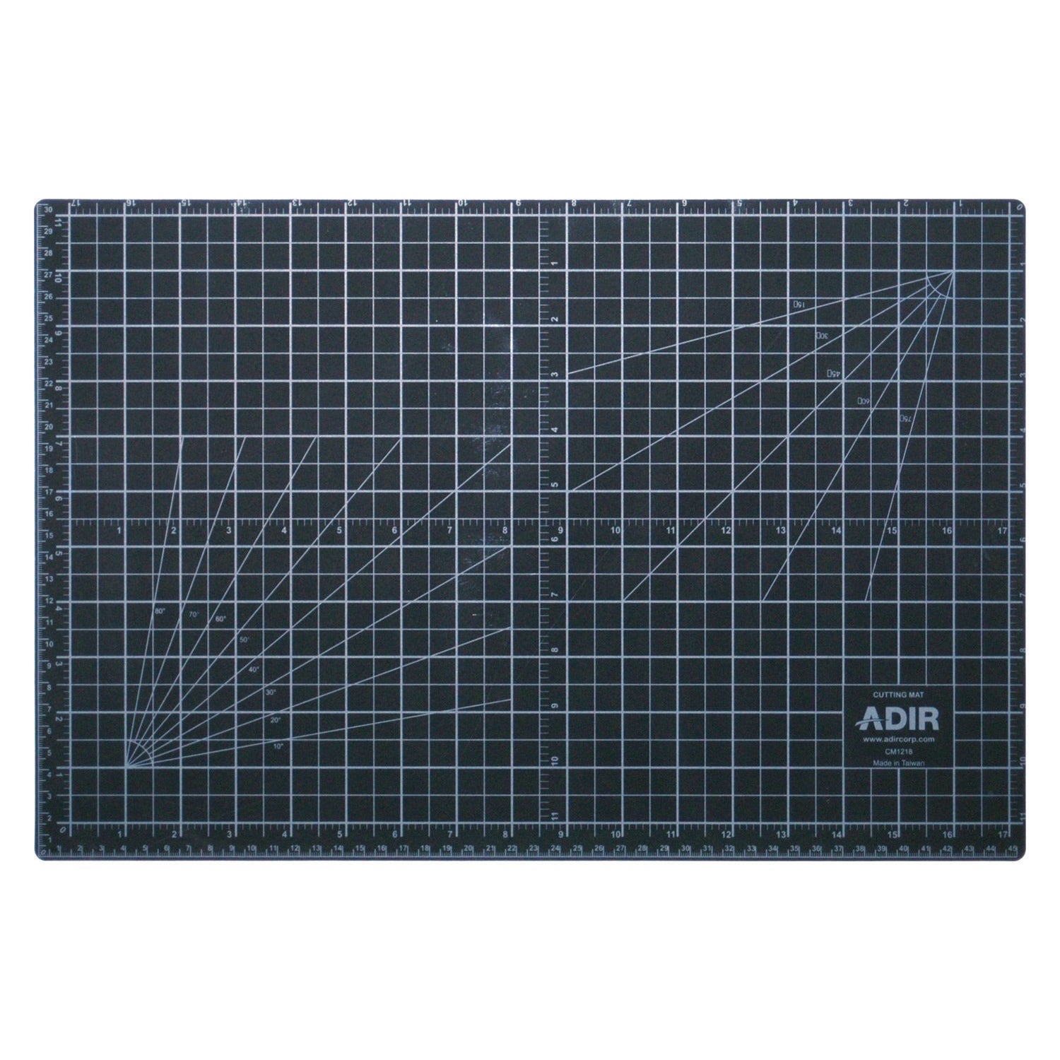 AdirOffice Reversible Self-Healing Cutting Mat - 36 x 48 Inches, Green/Black - Perfect for Quilting, Sewing, Crafts & DIY Projects