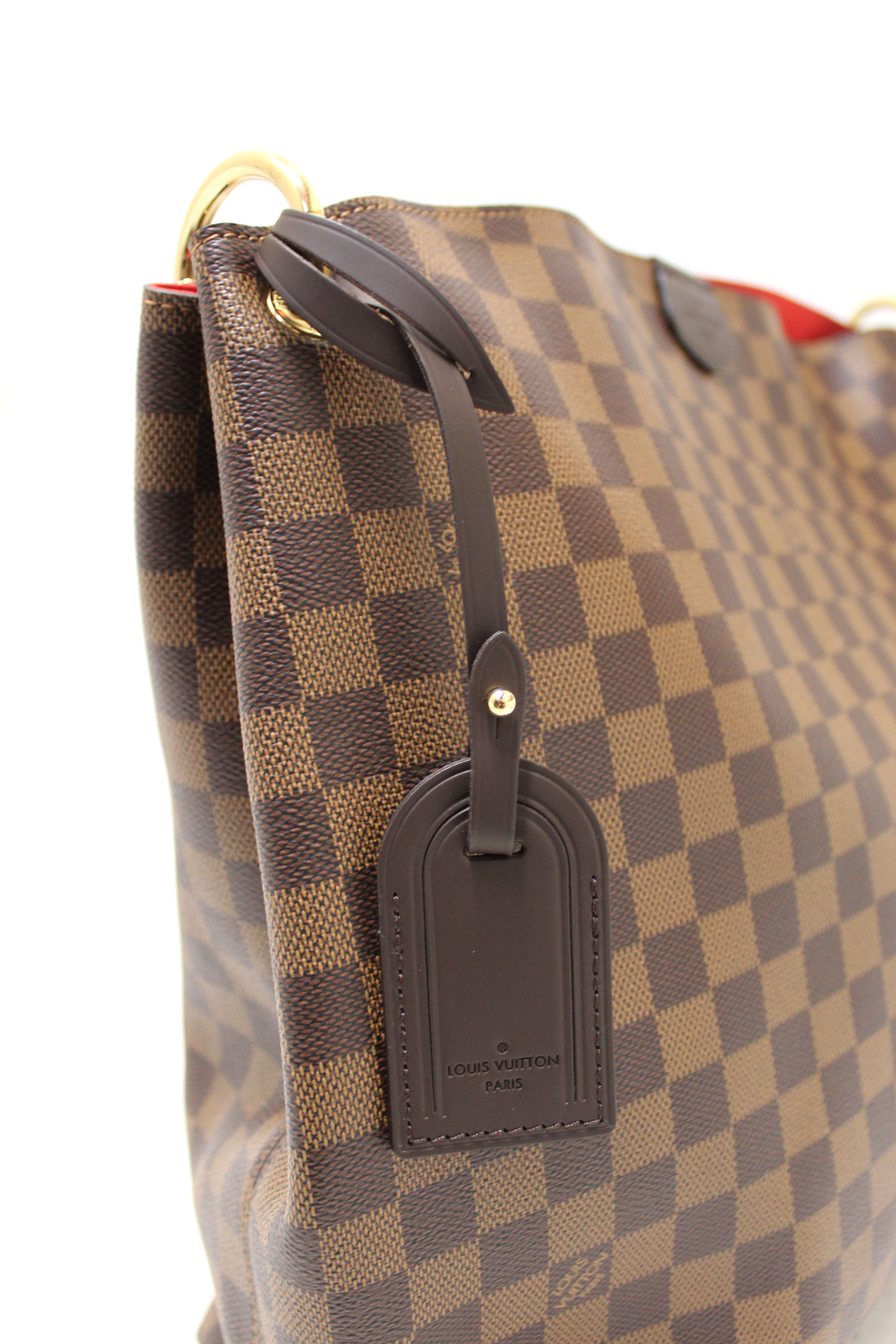 Authentic Louis Vuitton Damier Ebene Graceful MM Hobo Shoulder Bag - Luxury Designer Handbag for Women, Perfect for Work, Travel & Everyday Use
