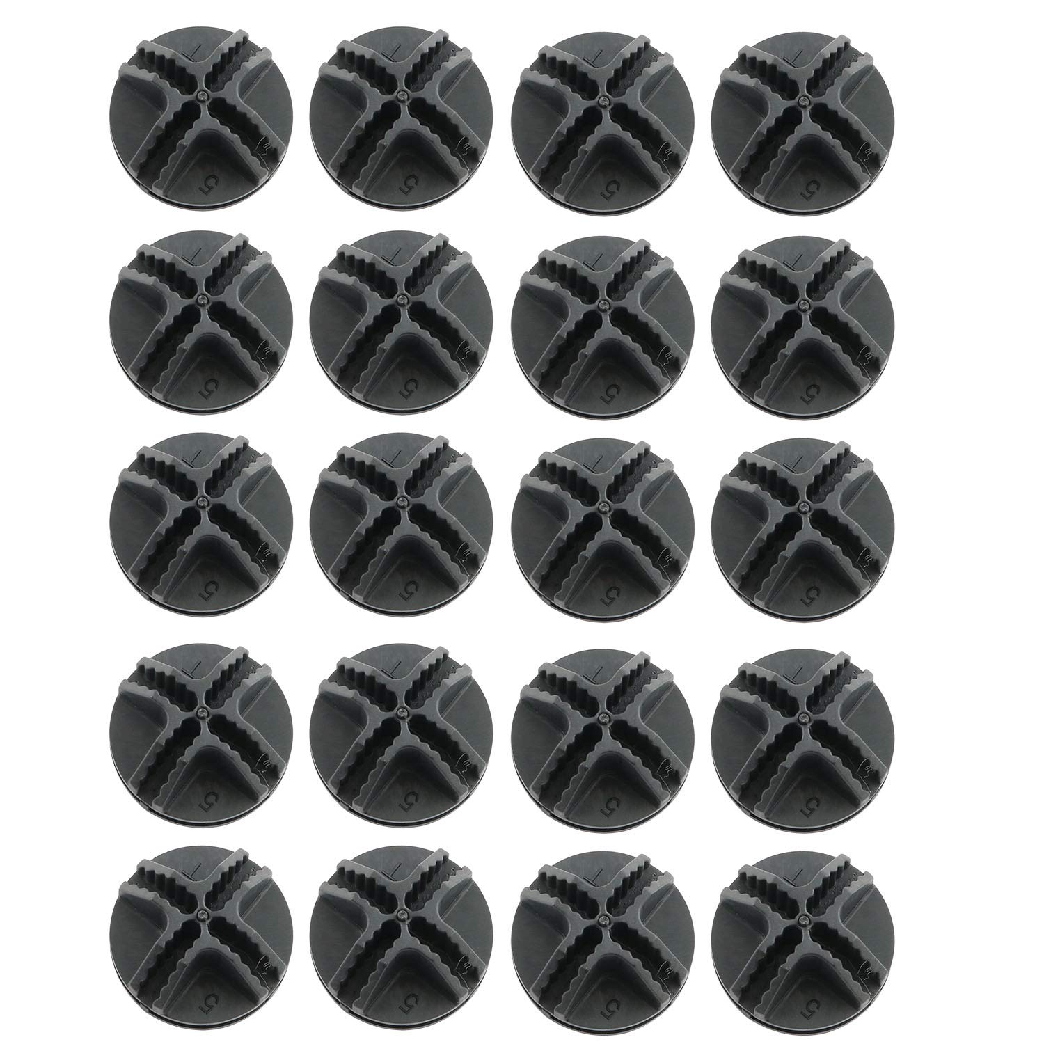 20pcs Black Grid Cube Organizer Connectors - Plastic Rod & Steel Wire Panel Mounting Clips for DIY Closet Storage, Shelving & Shoe Racks | Perfect for Home Organization, Garage Storage & Bedroom Closet Systems