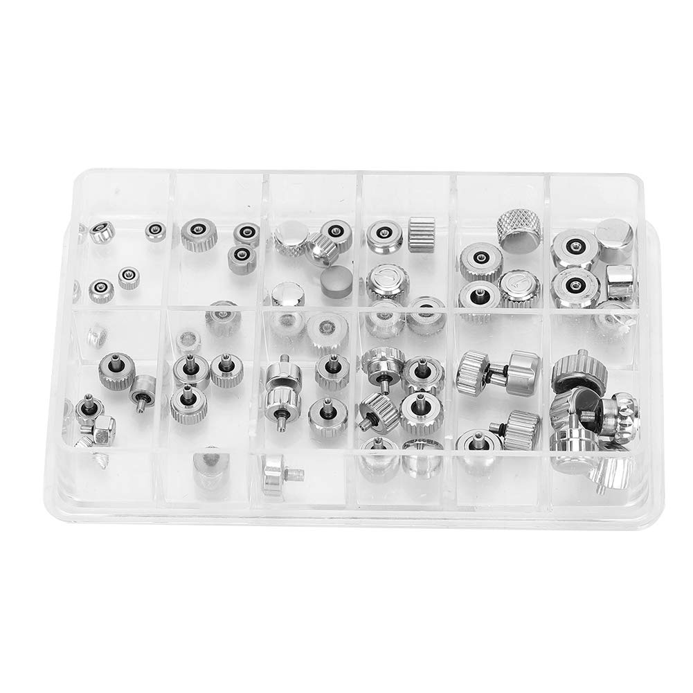 **Watch Crown Replacement Kit - Round & Flat Head Watch Repair Tool Set for Watchmakers & Professionals | DIY Watch Repair Accessories for Home & Workshop Use**