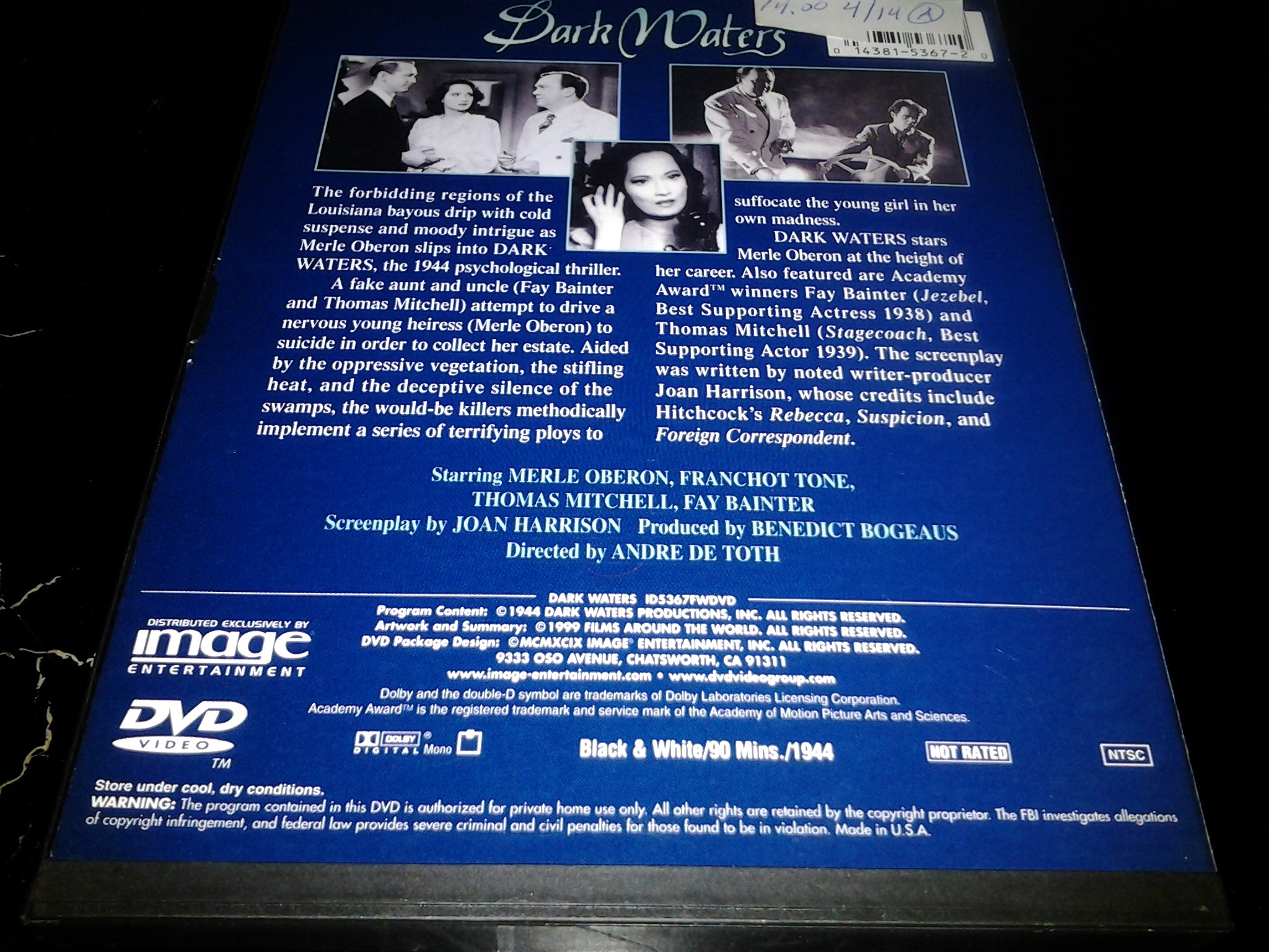 Dark Waters [DVD] - Thriller Movie Based on True Story - Perfect for Movie Nights & Gift Giving