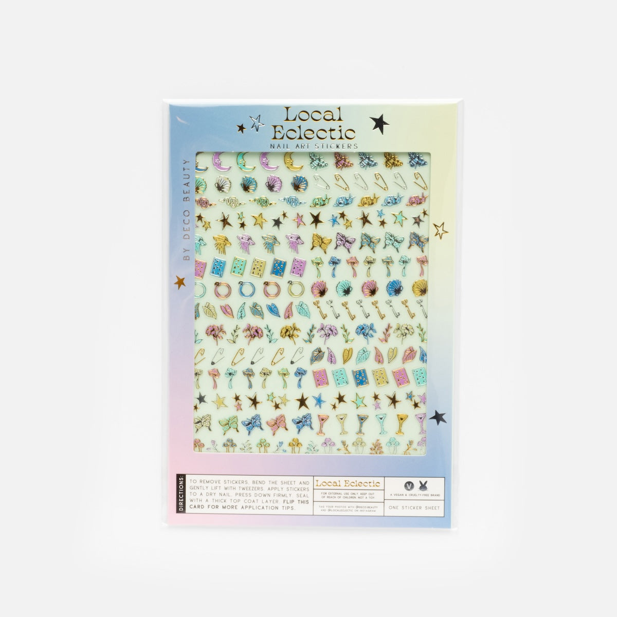 LE x Deco Beauty Iconic Nail Art Stickers - Waterproof DIY Nail Decals for Women, 50+ Unique Designs for Manicure & Pedicure | Perfect for Parties, Weddings, and Everyday Fashion