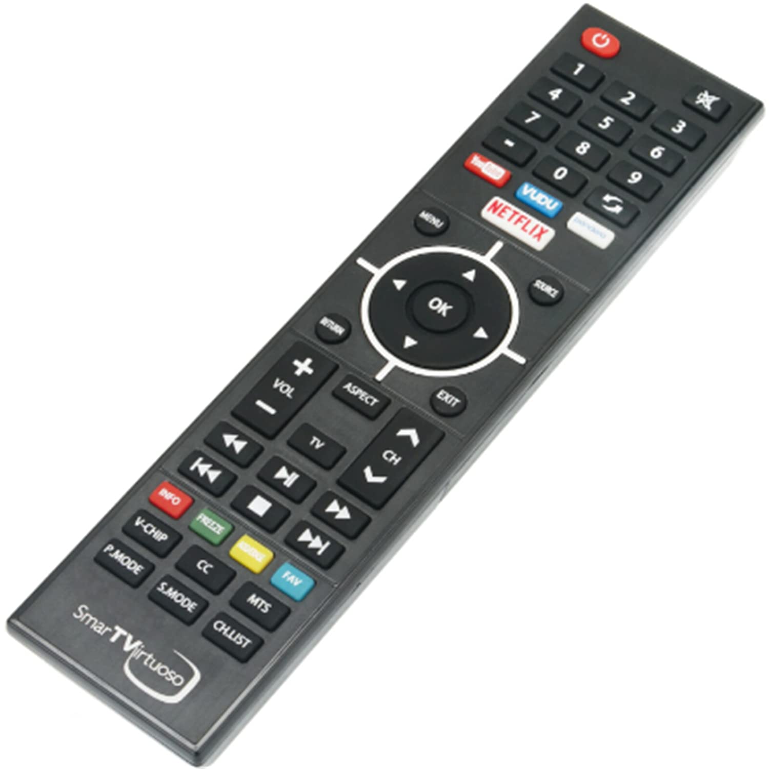 Universal TV Remote Control Compatible with RCA LED UHD Smart TV Virtuoso RHOS581SM - Replacement for Lost or Broken Remote | Perfect for Living Room, Bedroom & Home Theater Use