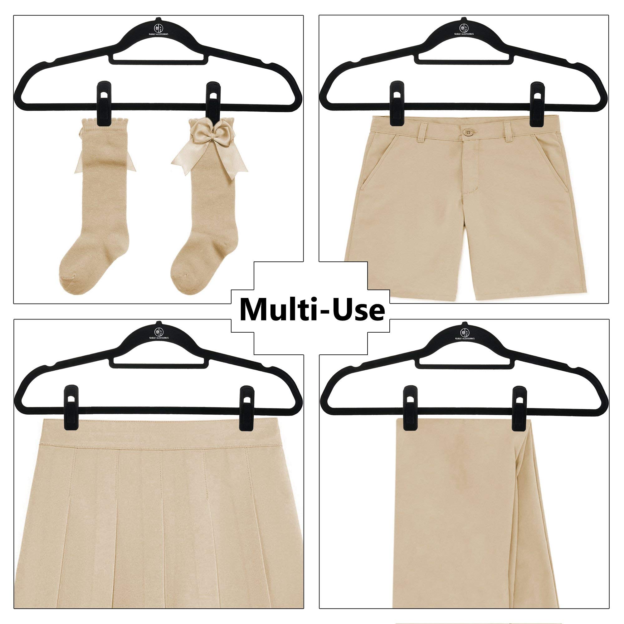 20 Pack Velvet Hanger Clips for Velvet Hangers - Durable Pant & Skirt Hangers with Secure Clips for Baby Clothes, Ideal for Nursery, Closet & Wardrobe Organization