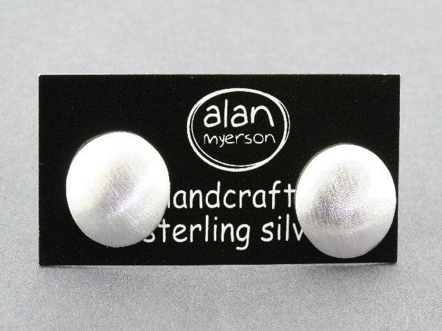Brushed Smartie Stud Earrings - Sterling Silver 925 Hypoallergenic Jewelry for Women - Perfect for Everyday Wear, Parties & Gifts