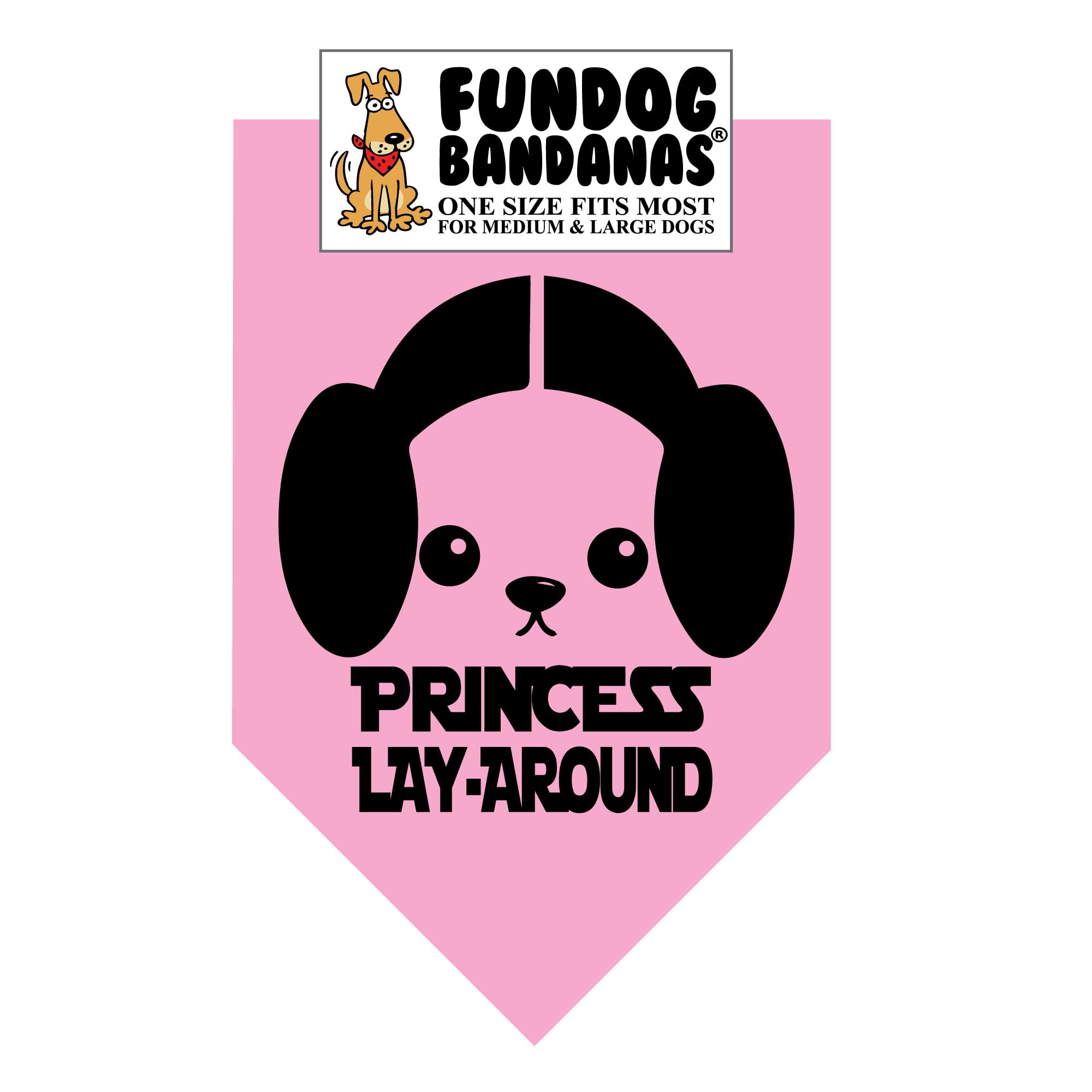 Princess Lay-Around Dog Bandana - Adjustable & Comfortable Pet Scarf for Medium to Large Dogs (One Size Fits Most) - Perfect for Daily Walks, Photo Shoots & Special Occasions