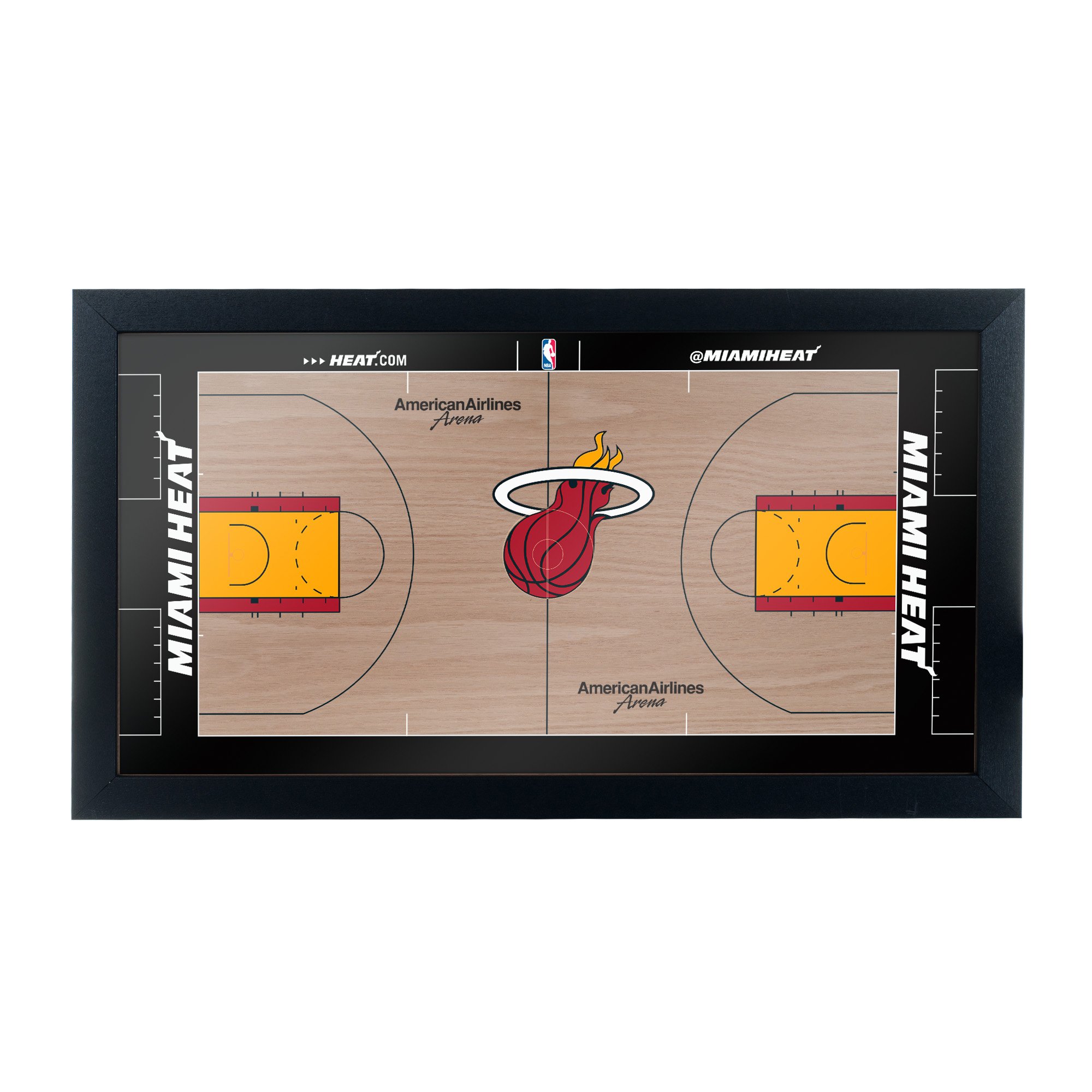 Official Miami Heat NBA Framed Court Plaque - Perfect for Game Room Decor, Sports Fan Gifts & Basketball Memorabilia Collection