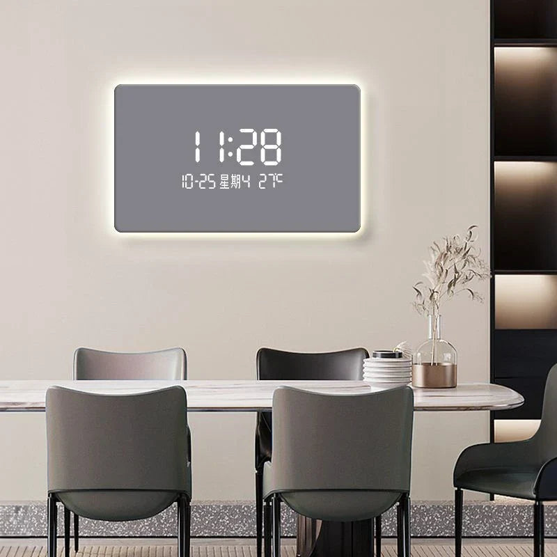 Modern Digital LED Wall Clock with Large Display - Battery Operated, Easy to Read for Home, Office, Bedroom, Kitchen, and Classroom Use