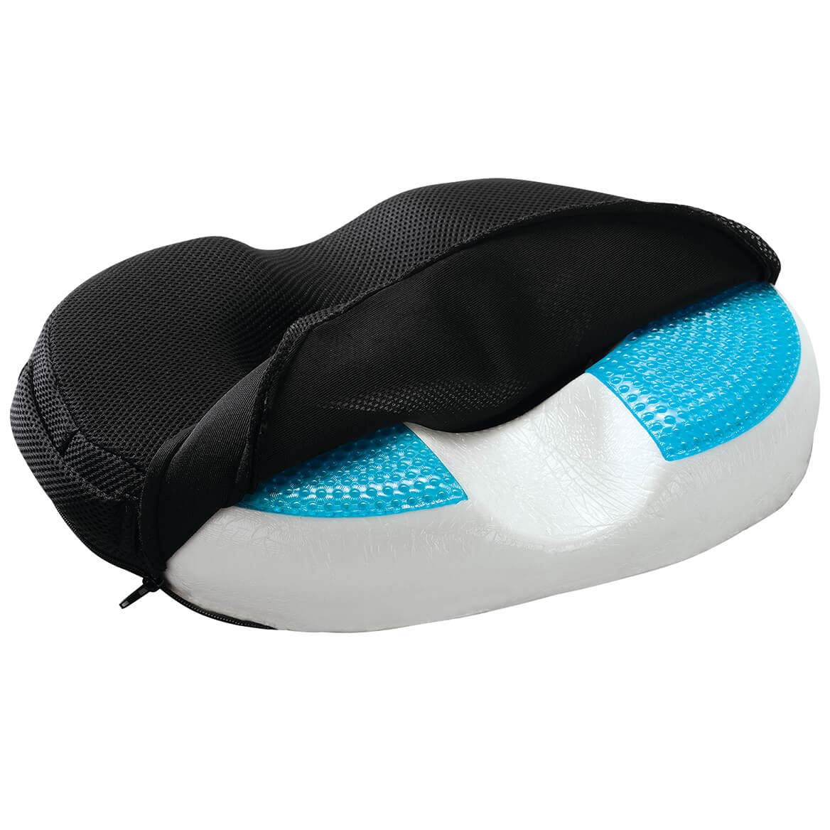 Cool Gel Memory Foam Donut Pillow for Tailbone Pain Relief - Orthopedic Cushion for Office Chair, Car Seat & Post-Surgery Comfort