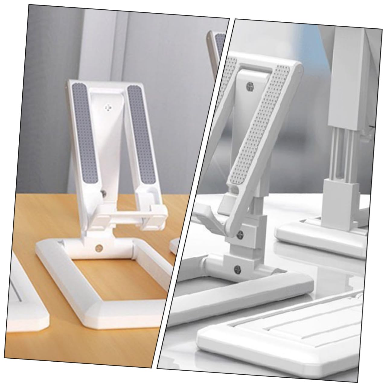 Universal Adjustable Phone Stand - Portable Desk Cell Phone Holder for iPhone, Samsung & Smartphones - Perfect for Home, Office & Video Calls
