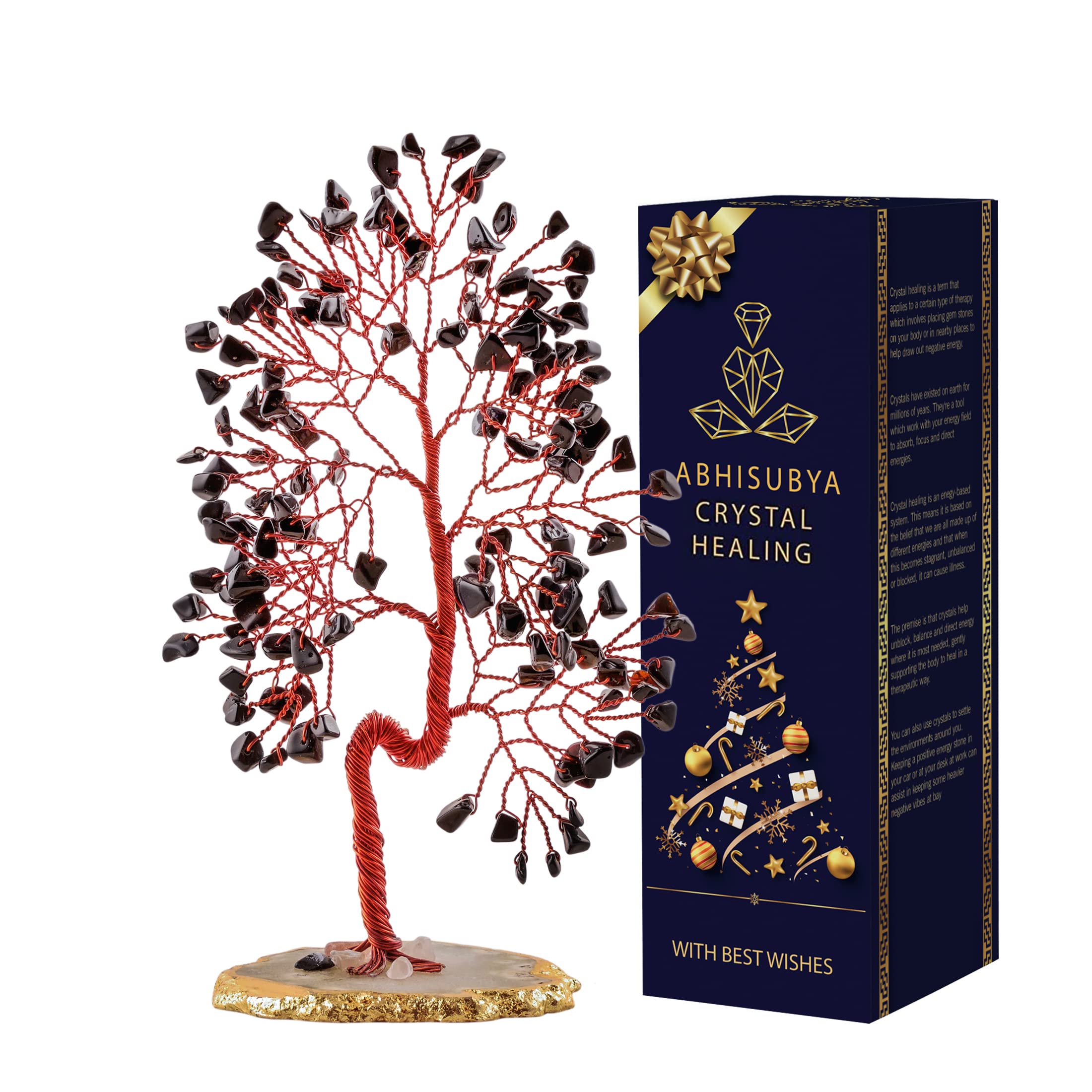 Black Tourmaline Crystal Tree - Natural Gemstone Healing Decor for Home & Office - Feng Shui Money Tree for Positive Energy - Unique Housewarming Gift for Women & Men - Perfect for Meditation Spaces, Work Desks & Spiritual Healing