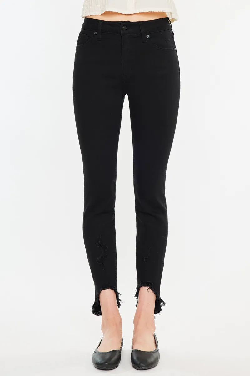 Kancan High Rise Black Ankle Skinny Jeans for Women - Stretchy Slim Fit Denim Pants, Perfect for Casual Outfits, Date Night & Everyday Wear