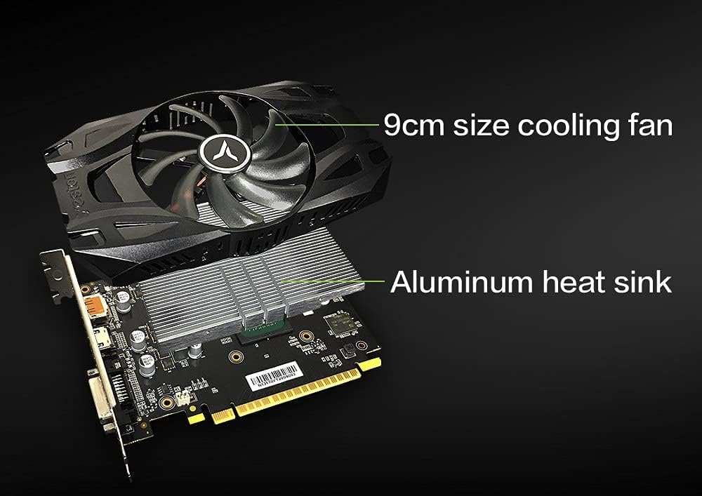 Nvidia GeForce GTX 1050 Ti 4GB GDDR5 128-bit Gaming Graphics Card - 7008MHz, DVI-D, HDMI, DP - Desktop Video GPU for PC Gaming, VR & 4K Video Editing
