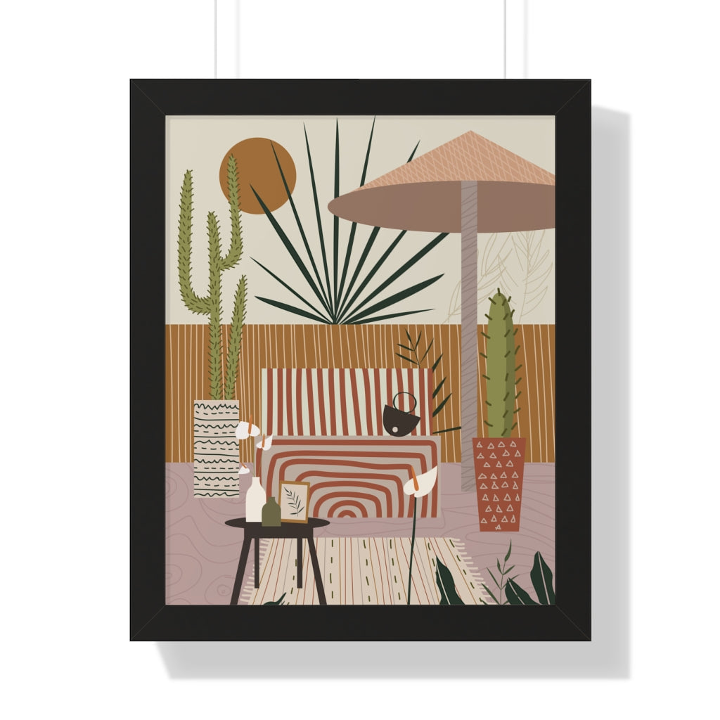Modern Art Sketch Framed Vertical Poster - Wall Decor for Living Room, Bedroom & Office - Handmade Canvas Painting for Home Decoration