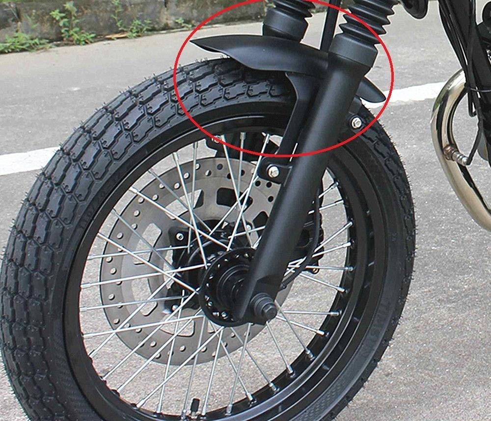Premium Motorcycle Front Fender Splash Guard - Universal Fit for Cafe Racer & Classic Bikes - Dust & Mud Protection - Durable Motorcycle Accessories for All-Weather Riding & Storage Protection