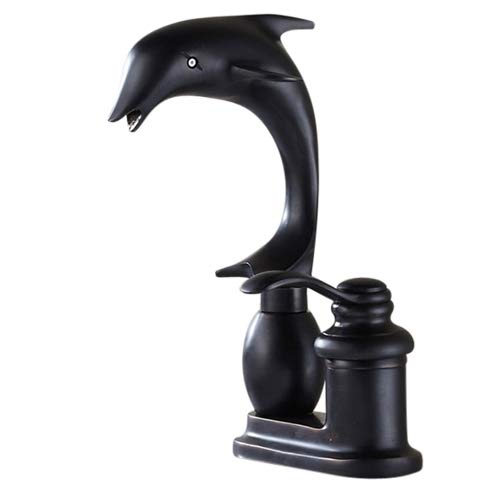 Versailles Dolphin Single Handle Bathroom Sink Faucet - Modern Waterfall Spout for Bathroom Vanity, Powder Room & Guest Bath - Perfect for Home Renovation & Luxury Interior Design