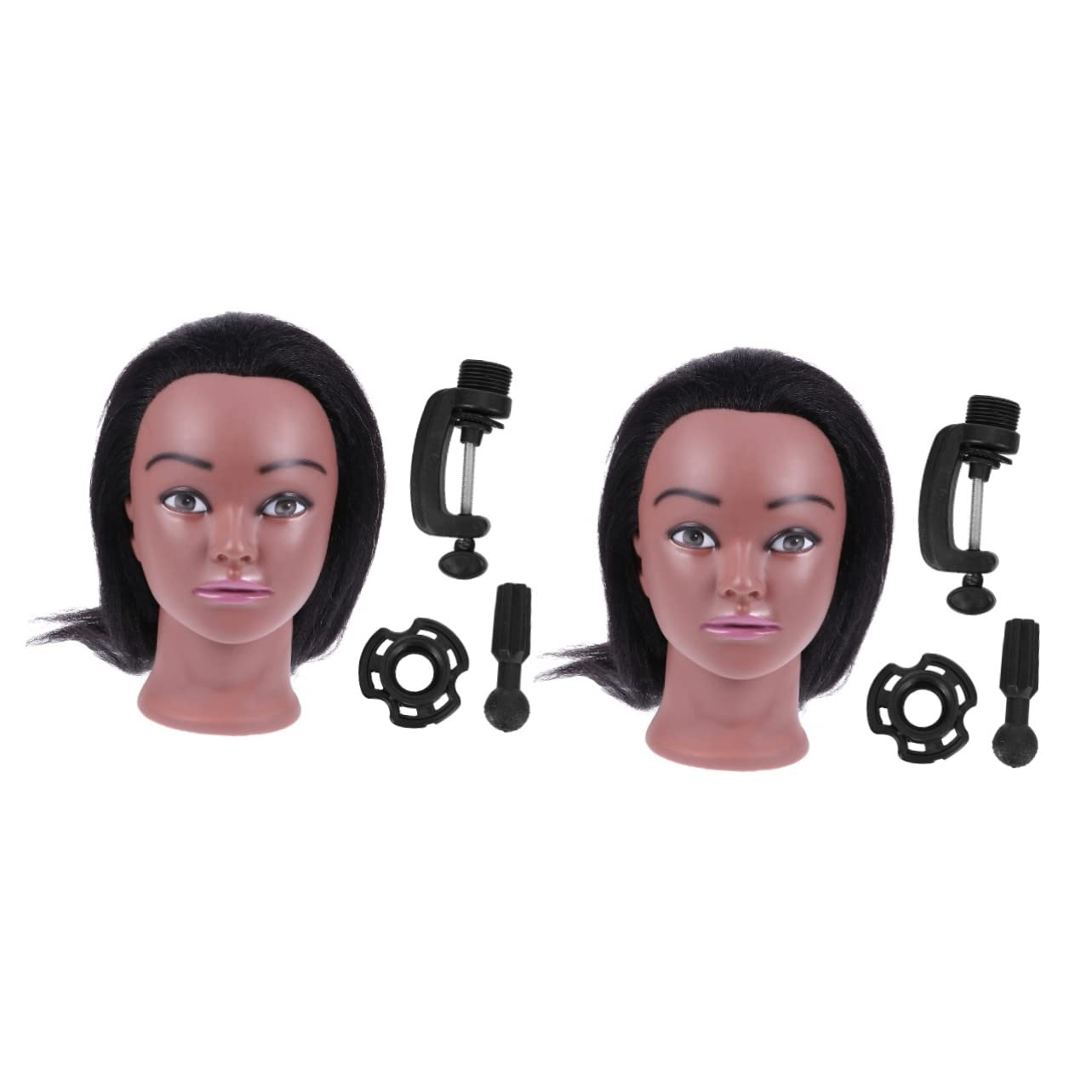 Beavorty 2 Braiding Practice Heads for Hair Styling & Cosmetology Training