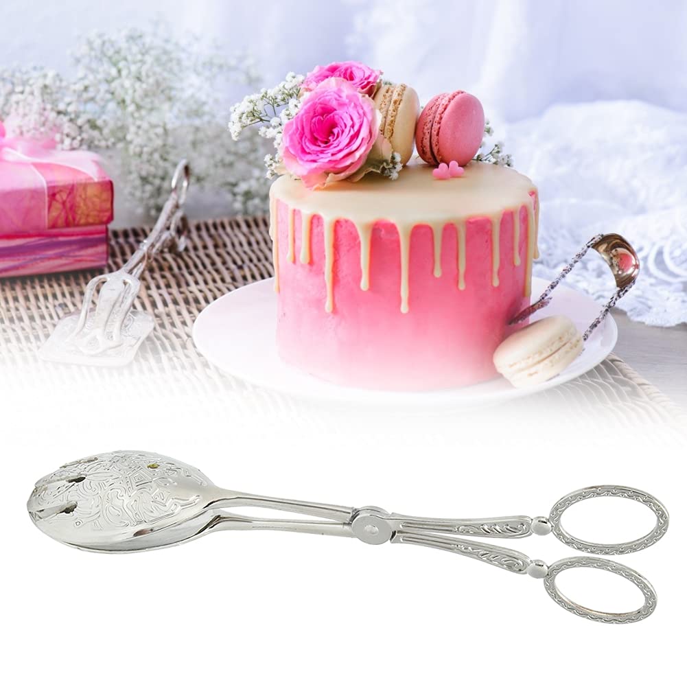 Premium Zinc Alloy Food Clip - Non-Slip Multi-Purpose Kitchen Tongs for Cooking, Baking, BBQ & Serving Bread (Silver) - Ideal for Home Chefs & Outdoor Picnics