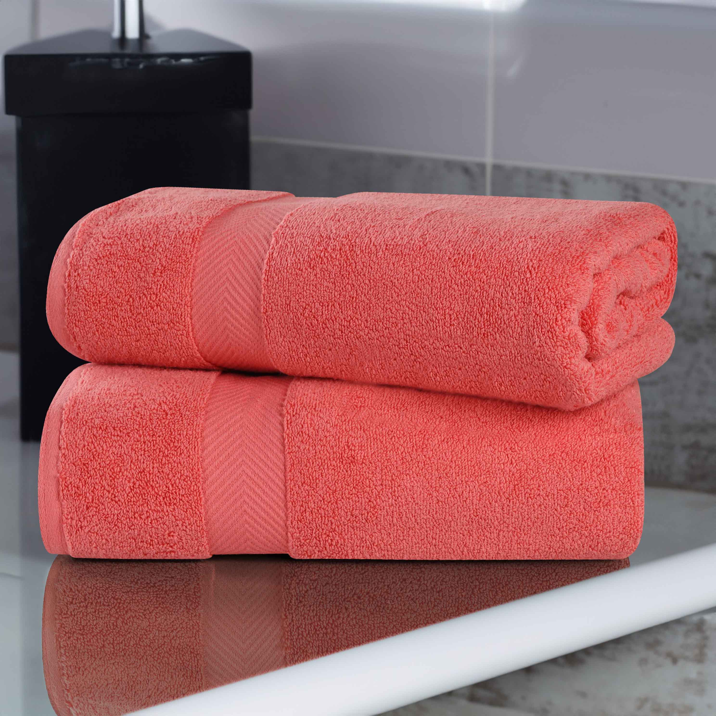 Premium Cotton Zero Twist 2-Piece Bath Sheet Towel Set - Ultra Soft & Absorbent for Spa, Bathroom & Beach Use