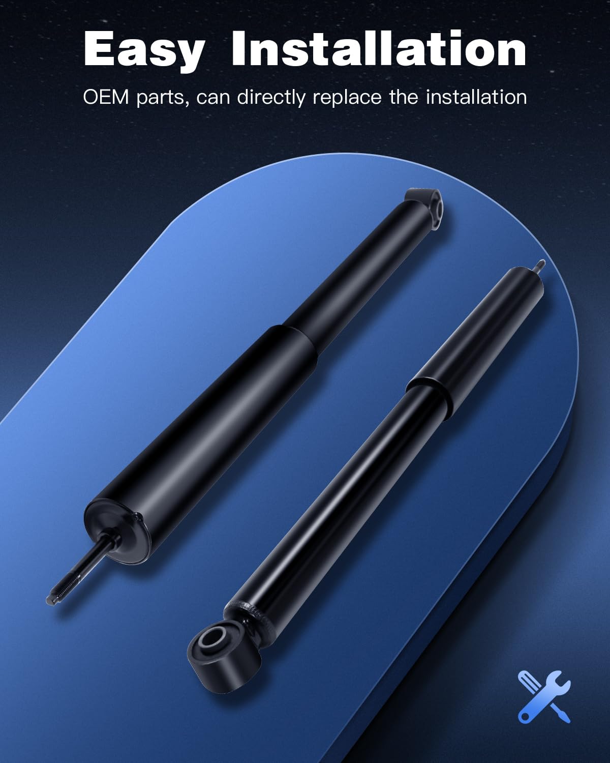 ECCPP Gas Rear Shock Absorbers for 2008-2012 Ford Escape, 2008-2011 Mazda Tribute & Mercury Mariner - Pair (Part #349101) - Smooth Ride & Enhanced Stability for Off-Roading, Towing & Daily Commuting