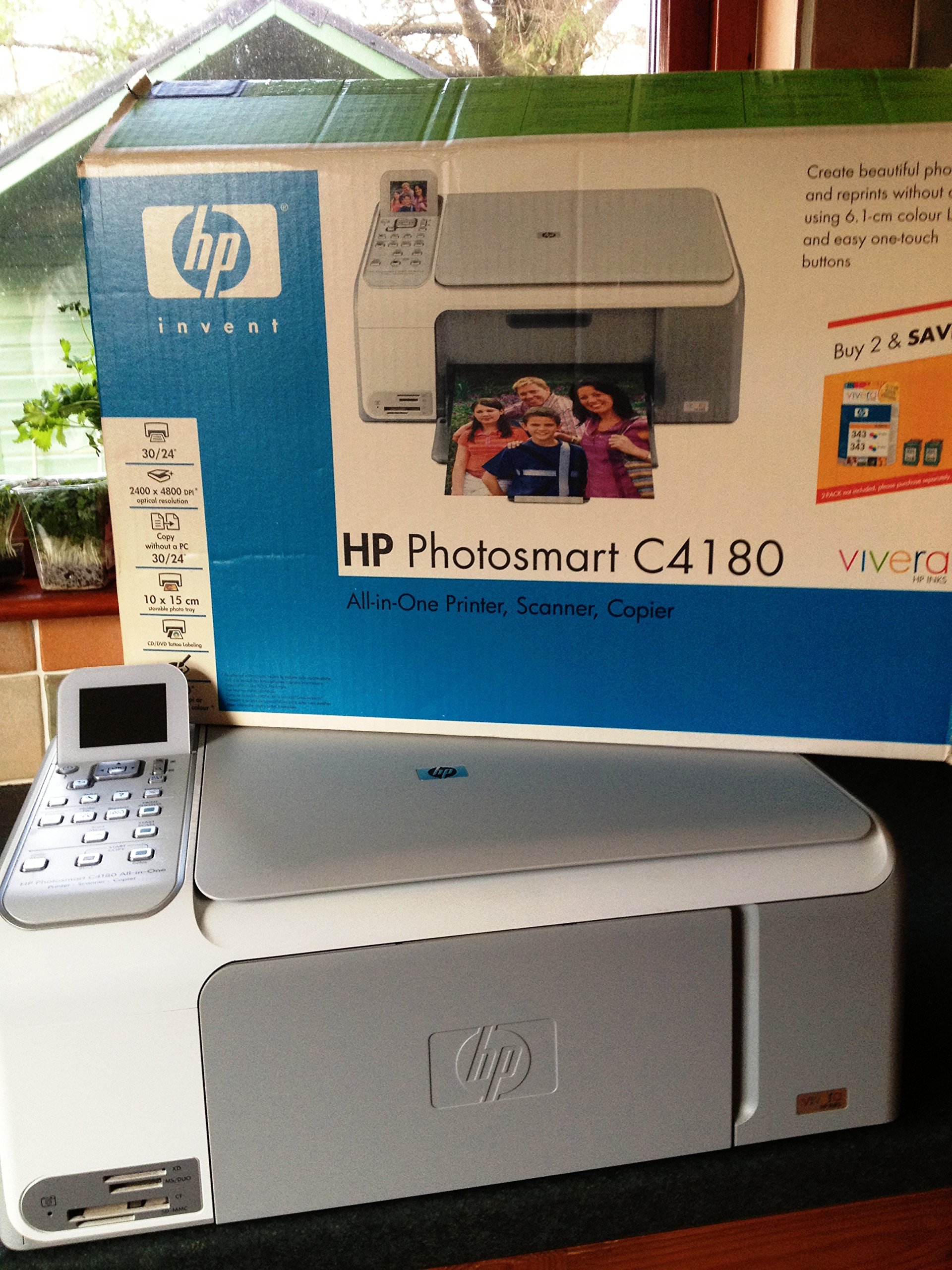 HP Photosmart C4180 All-in-One Printer - Wireless, Fax, Copy, Scan | Home Office & Small Business Printing Solution