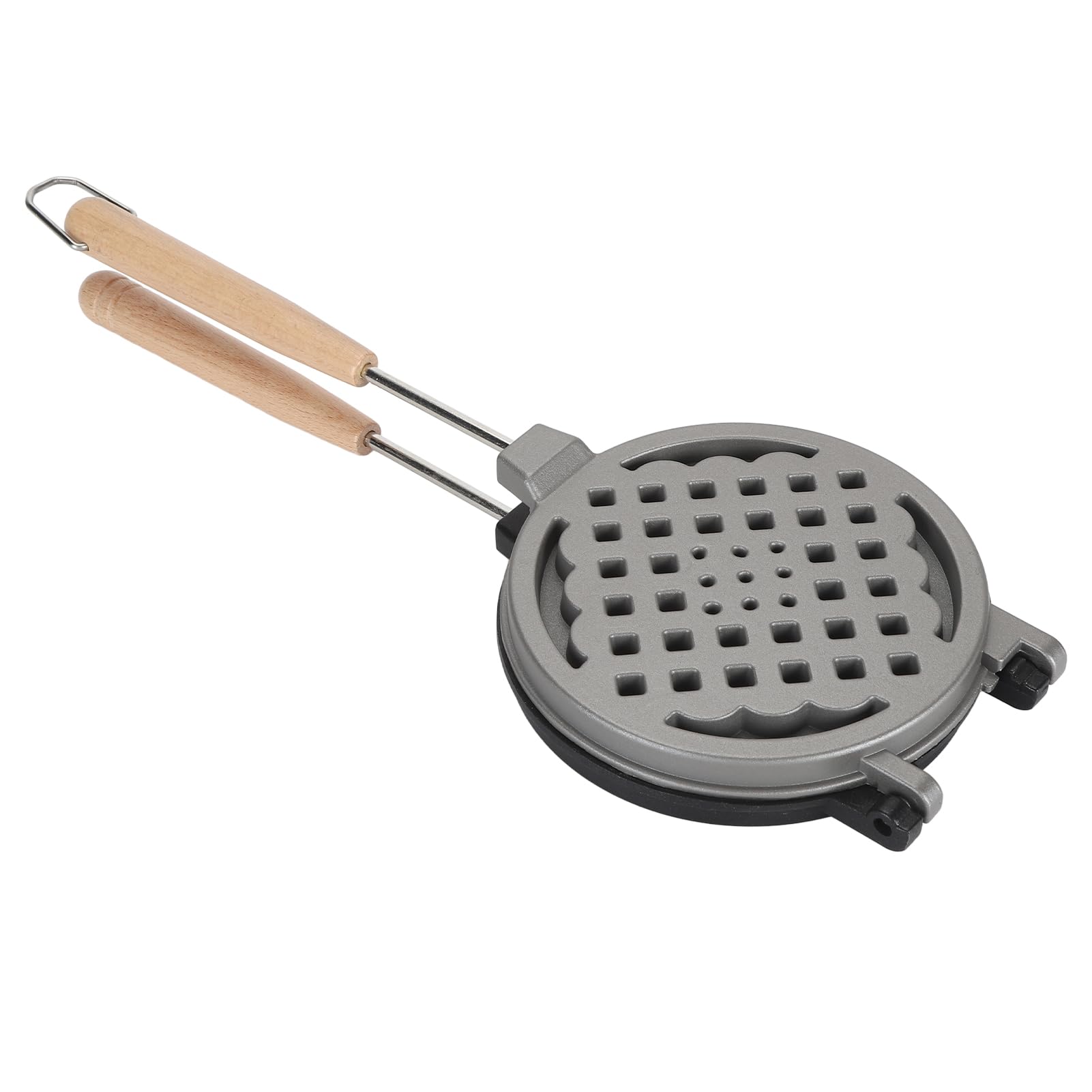 **Nonstick Waffle Maker Pan - Even Heat Distribution, Aluminum Alloy Stovetop Waffle Iron with Removable Handle - Perfect for Waffles, Sandwiches & Breakfast Toasting at Home**