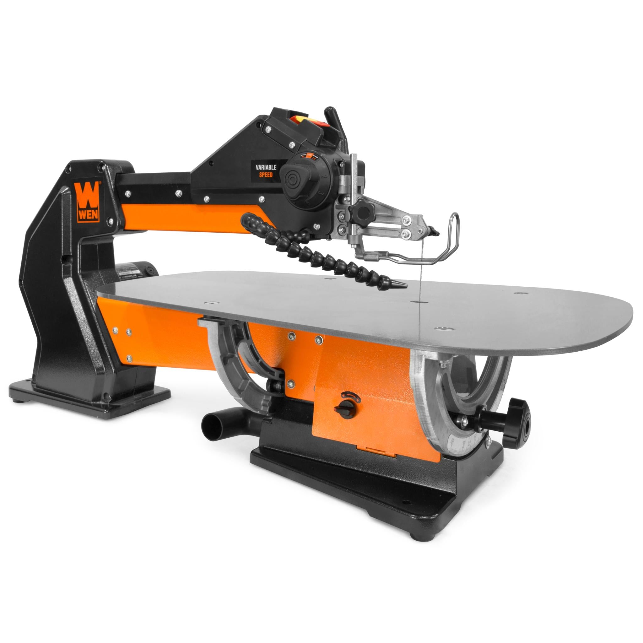 WEN LL2156 21-Inch 1.6-Amp Variable Speed Parallel Arm Scroll Saw with Extra Large Dual Bevel Steel Table - Perfect for Woodworking, Crafting, and DIY Projects