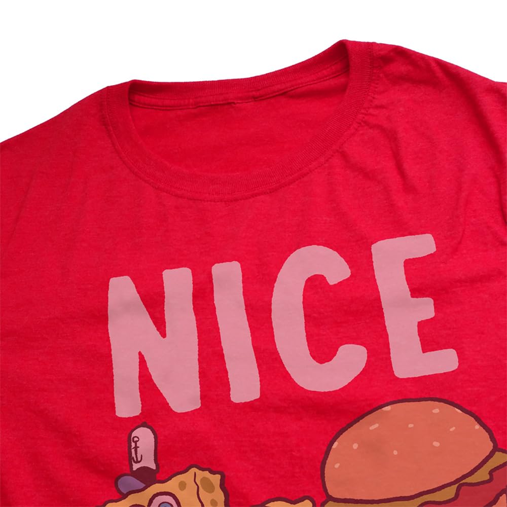 Popfunk Official SpongeBob Nice Buns Unisex T-Shirt - Soft Ring-Spun Cotton Tee for Men & Women | Perfect for Casual Wear, Cosplay & SpongeBob Fans
