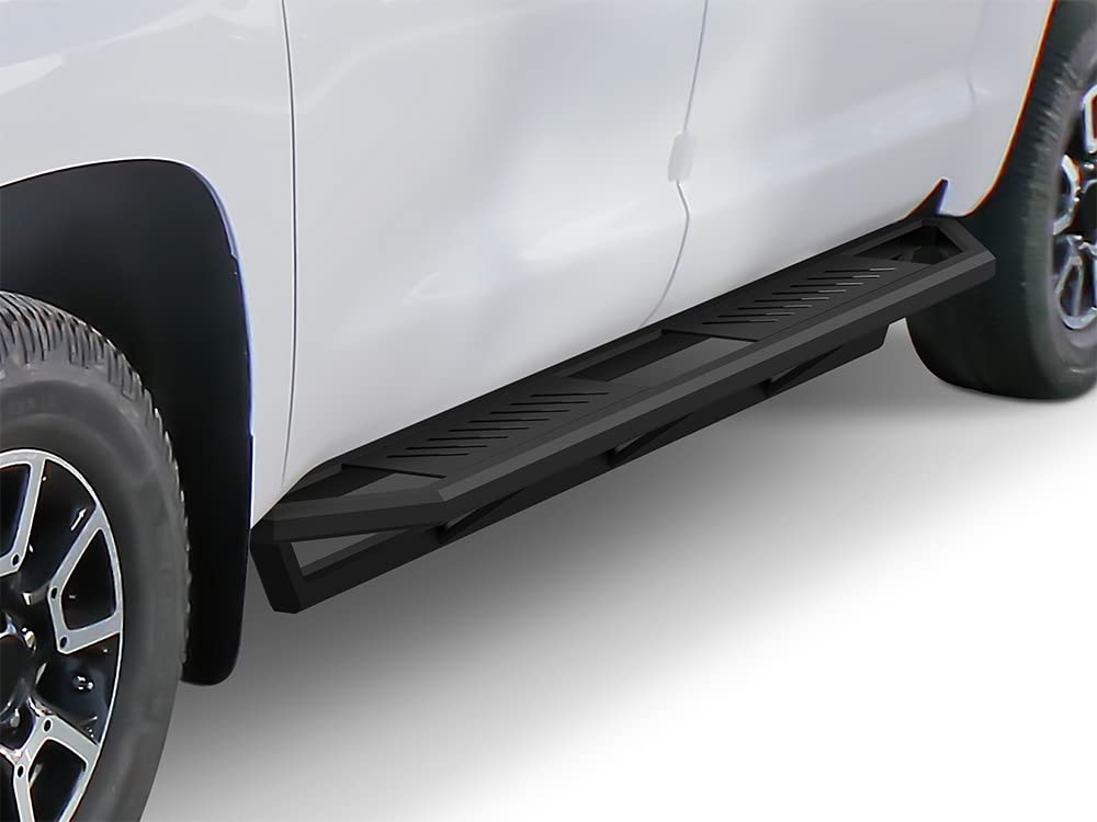 APS 6.5in Stainless Steel Running Boards for 2007-2021 Toyota Tundra CrewMax - Side Armor Nerf Bars with Anti-Slip Surface | Durable Side Steps for Off-Road & Daily Driving Protection