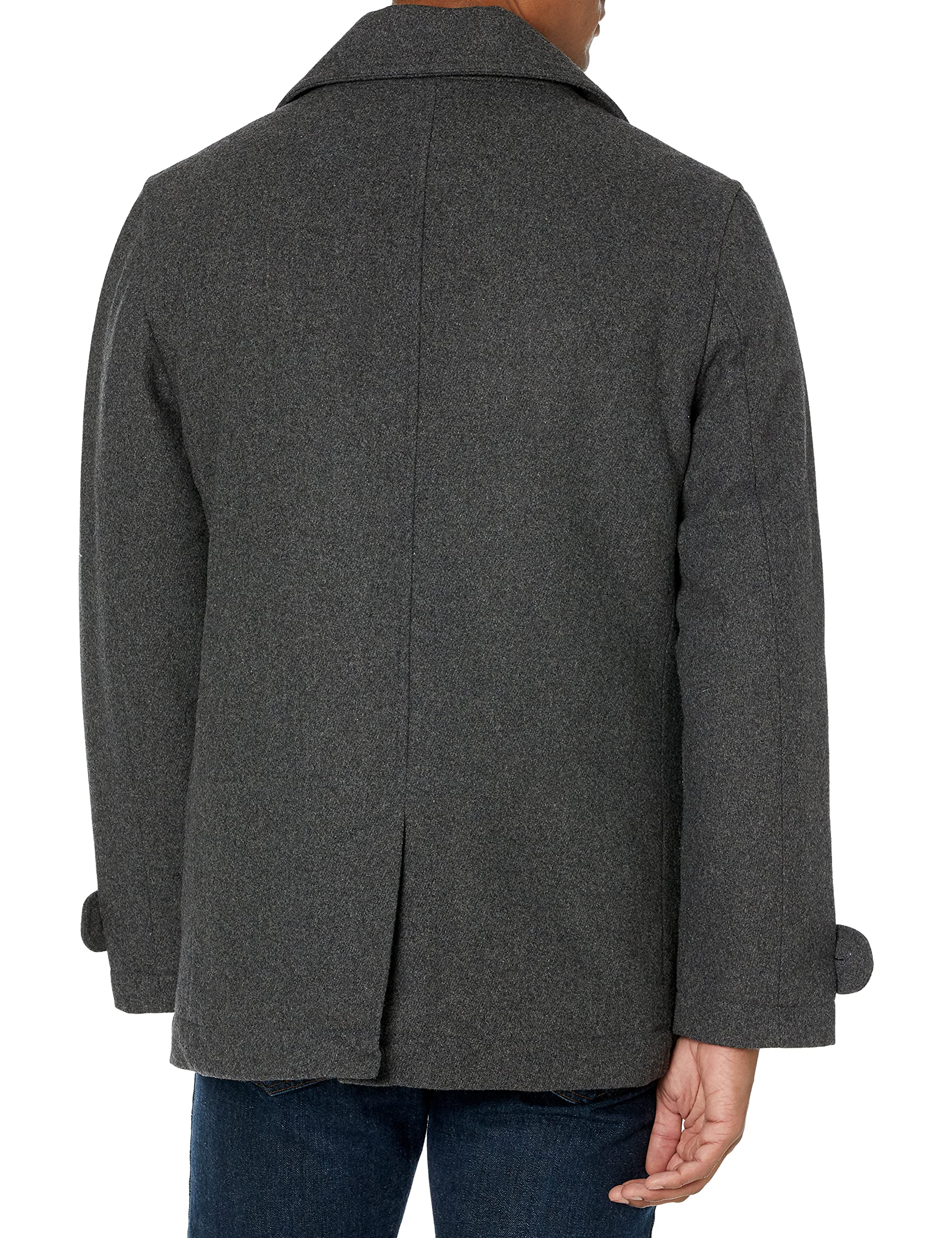 Amazon Essentials Men's Double-Breasted Heavyweight Wool Blend Peacoat Coat - Classic Winter Warm Jacket for Business, Office & Formal Occasions