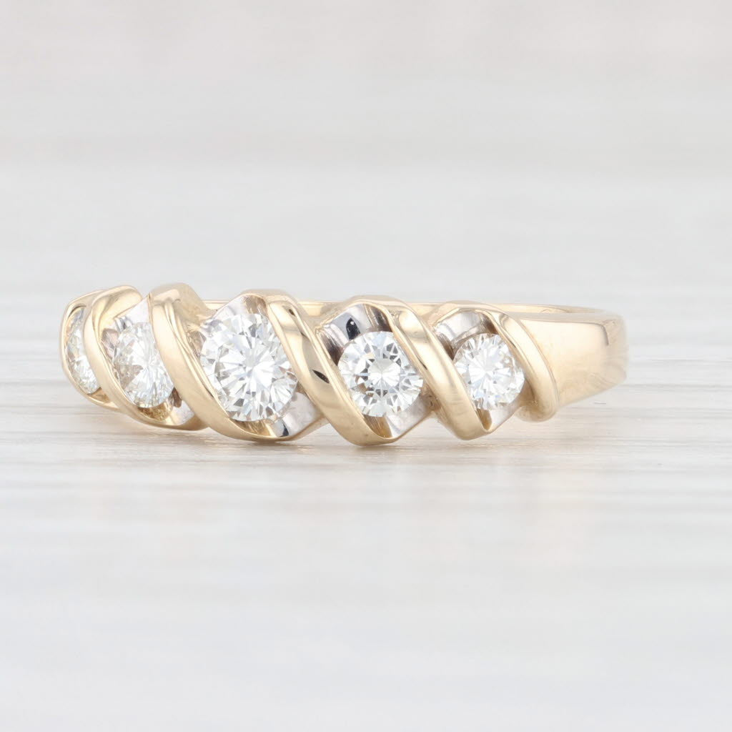 0.47ctw Diamond Wedding Band 14k Gold Size 6.25 - Allison Kauffman Anniversary Ring for Women - Elegant Bridal Jewelry Gift for Wife, Fiancee, Girlfriend - Perfect for Engagement, Proposal, Valentine's Day & Special Occasions
