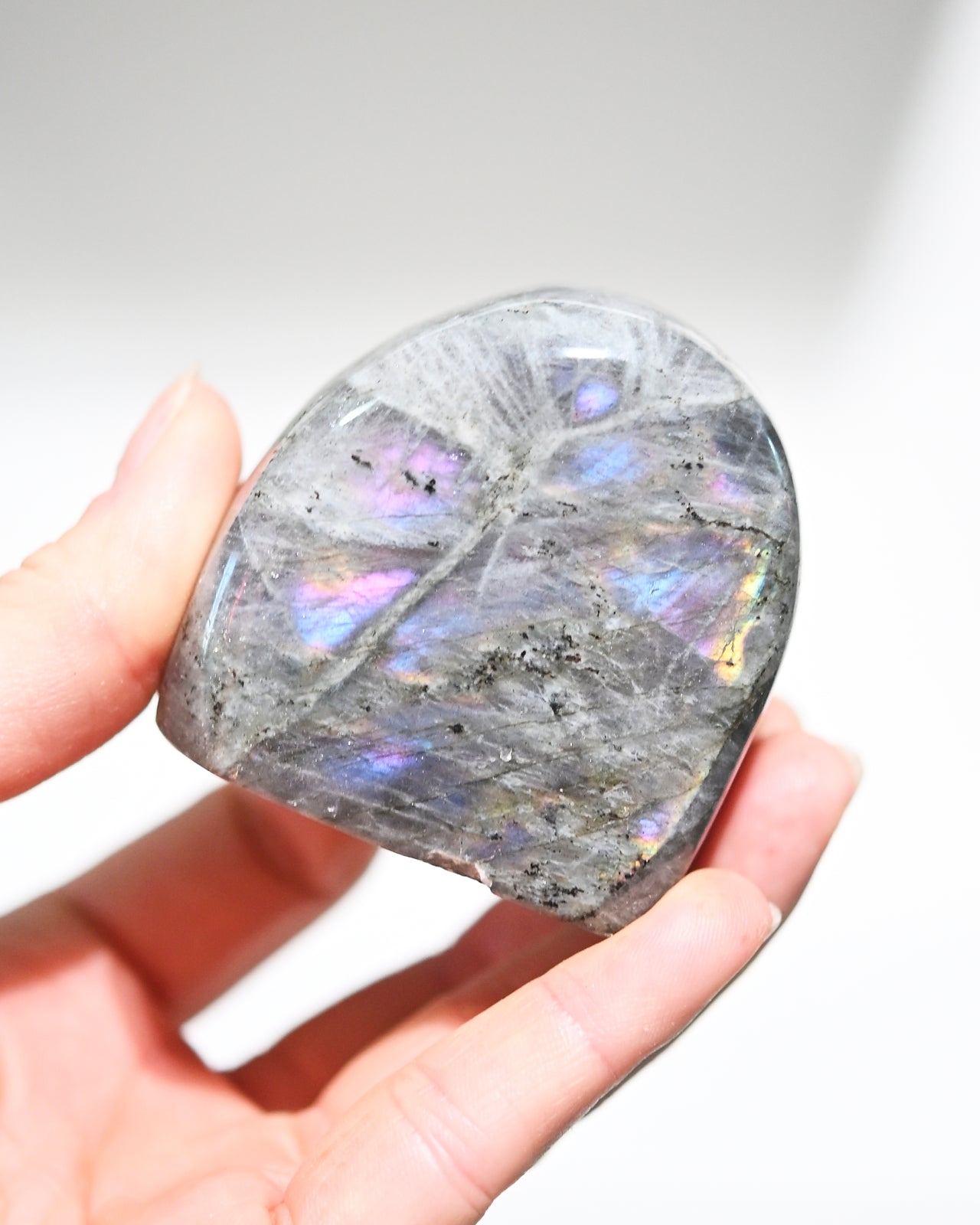 Natural Purple Flash Labradorite Freeform Pendant - Healing Crystal Jewelry for Meditation, Energy Work & Spiritual Gifts