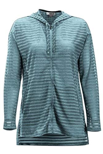 ExOfficio Women's BugsAway Modena Hoody - Insect Repellent Lightweight Hooded Jacket in Algiers Blue, Size X-Small - Perfect for Hiking, Camping & Outdoor Adventures