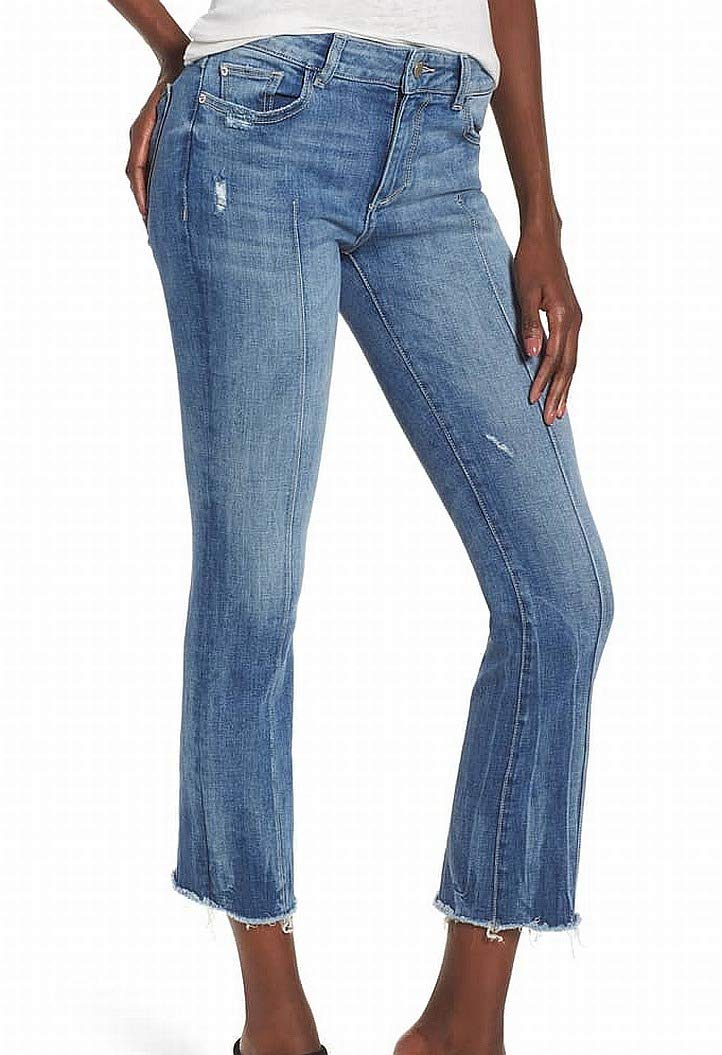 DL1961 Women's Lara Instasculpt High Waist Cropped Flare Jeans - Stretchy Denim Pants for Casual Wear & Night Out