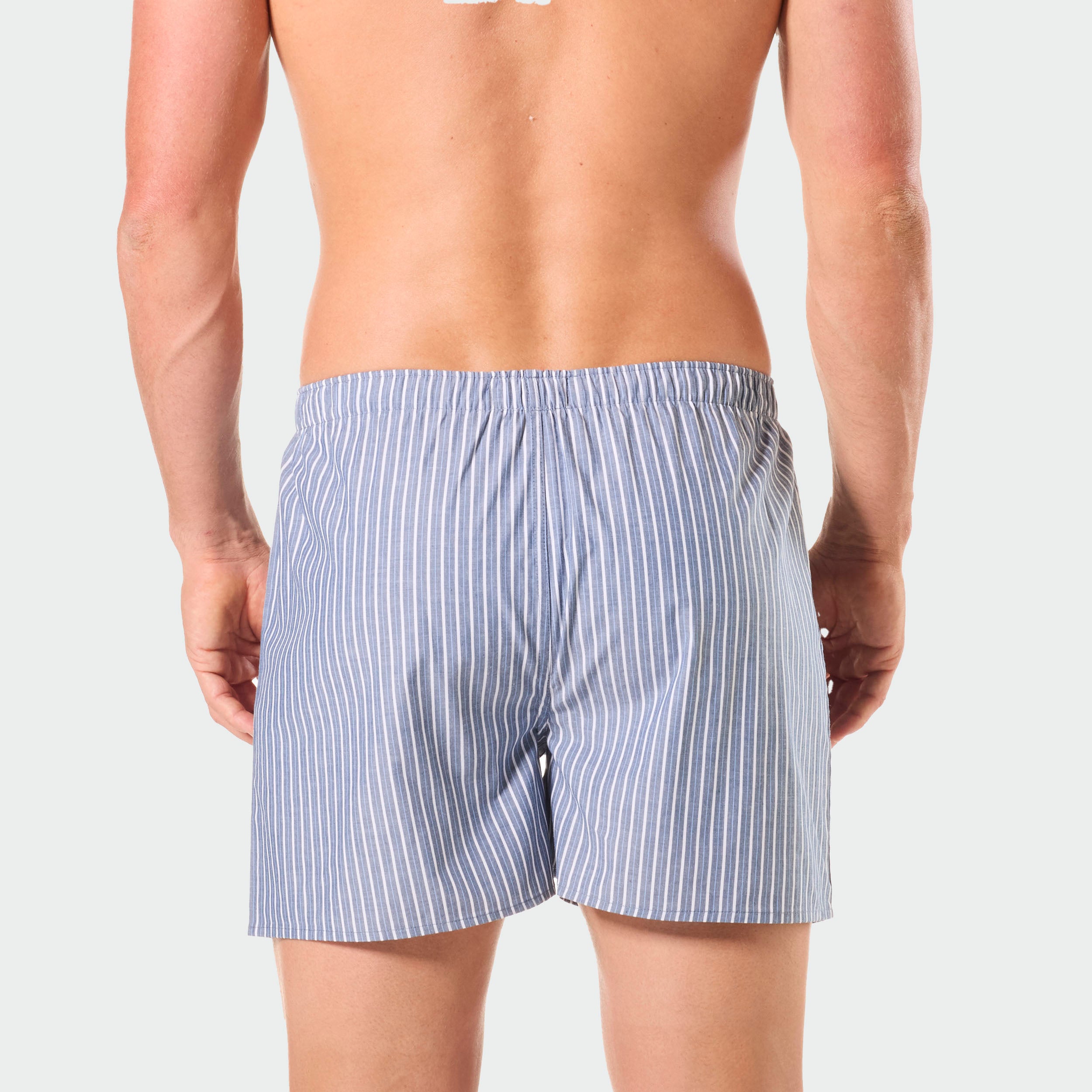 Men's Striped Cotton Boxer Briefs 3-Pack - Soft & Breathable Underwear for Everyday Comfort - Perfect for Work, Gym & Lounging
