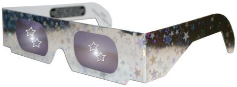 10 Pack 3D Holographic Paper Glasses - Bulk HoloSpex Novelty Glasses with 5 Point Star Design for Parties, Raves, and Festivals