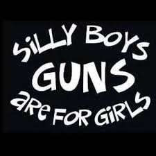 Funny Guns Are for Girls Pistol Vinyl Decal Sticker - 5.25
