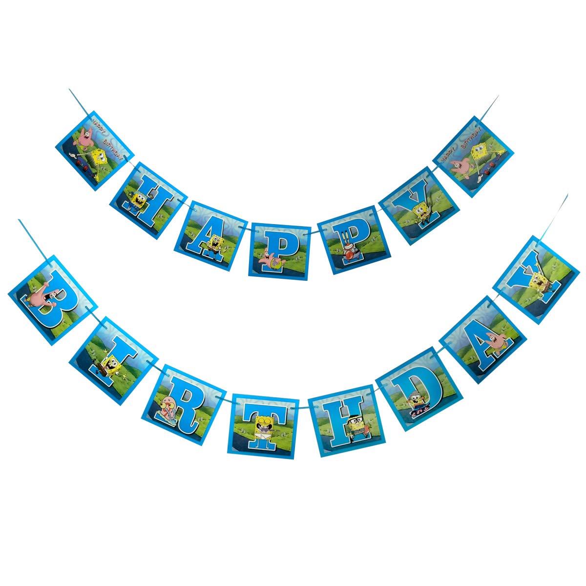 Spongebob Birthday Party Banner - Kids Birthday Decorations for Party Supplies | Perfect for Spongebob Themed Parties, Classroom Celebrations & Home Decor