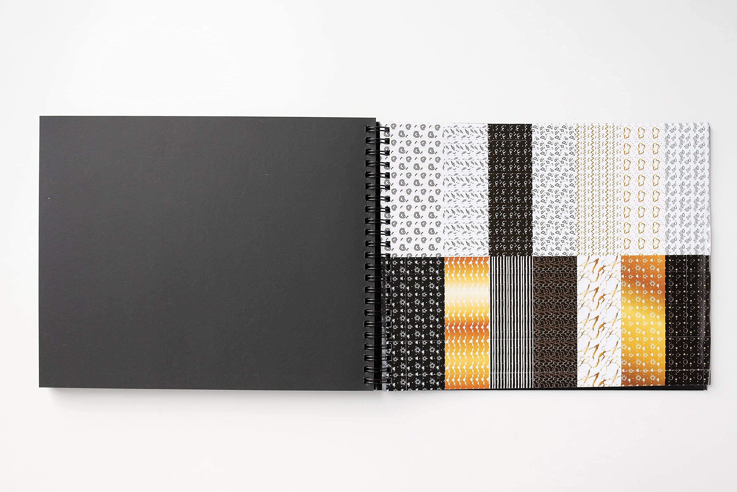 Elegant Black Guest Book for Funerals, Weddings, Graduations & Special Events - Spiral Hardcover with Blank Pages for Polaroid Photos, Baby Showers & Vacation Homes (10x8